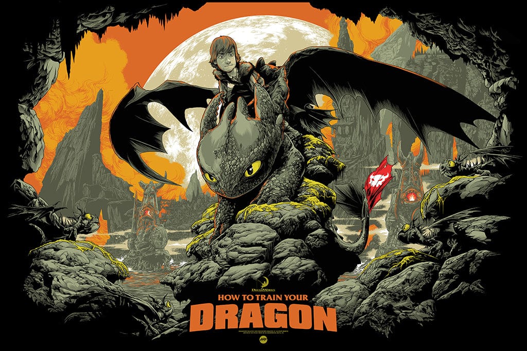 How to Train Your Dragon Screen Printed Poster - Collectible Movie Wall Art for Bedroom, Living Room & Office Decor