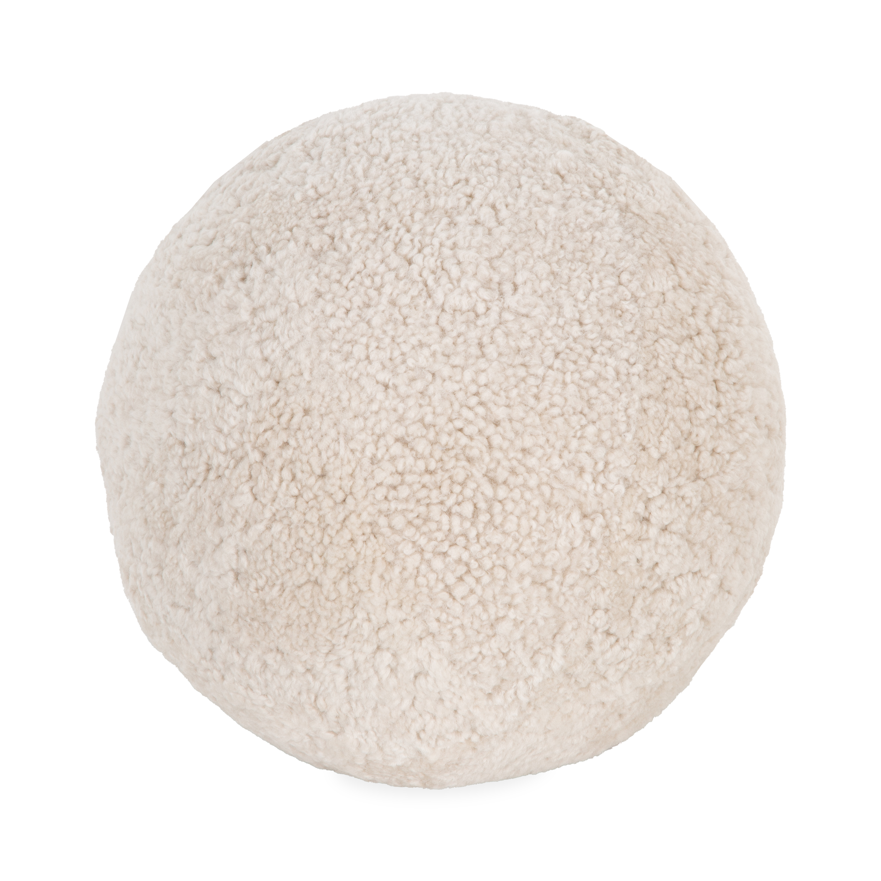 Premium Round Sheepskin Pillow - Soft & Luxurious Natural Wool Cushion for Sofa, Bed, Nursery, and Home Decor - Perfect for Cozy Comfort & Stylish Living Room Accent