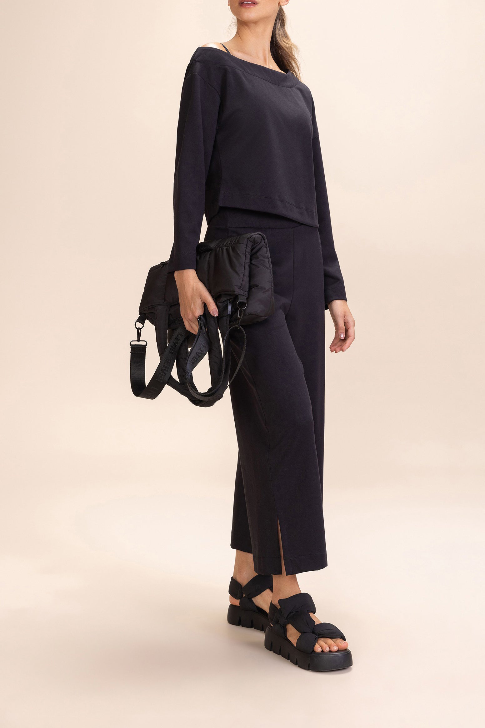 Galax Knit Wide Leg Pants for Women - Stretchy High Waist Comfortable Lounge Pants - Perfect for Yoga, Travel & Casual Wear