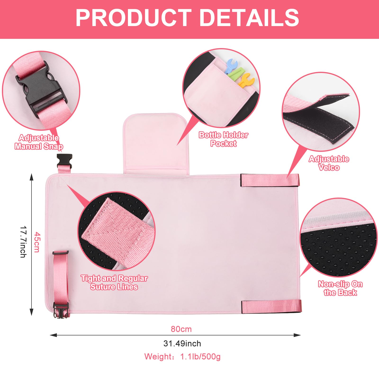 Portable Toddler Airplane Travel Bed - Kids Airplane Seat Extender for Comfortable Flights | Perfect for Long-Haul Travel, Road Trips & Nap Time On-The-Go