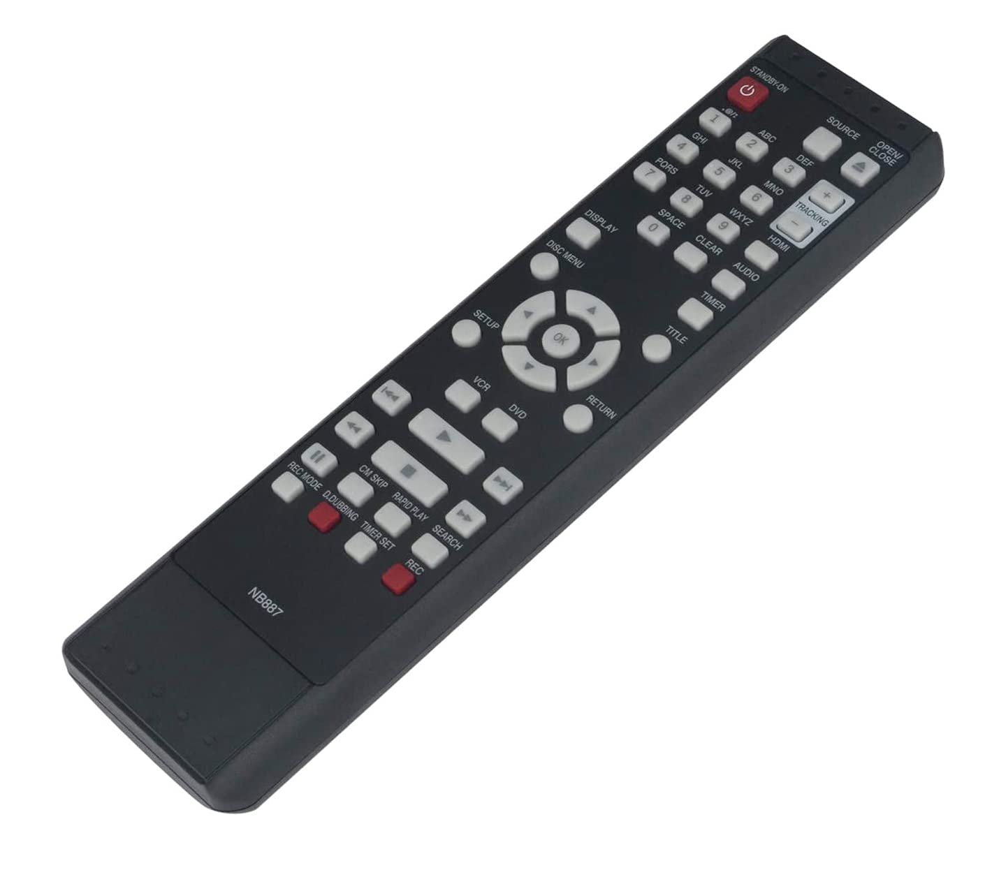ALLIMITY NB887 NB887UD Replacement Remote Control Compatible with Magnavox HDMI 1080p DVD Recorder & VCR Combo Player - Models RZV427MG9A, RZV427MG9, ZV427MG9, ZV427MG9B, ZV427MG9A, MDR161V, MDR161V/F7 | Easy Setup for Home Entertainment System