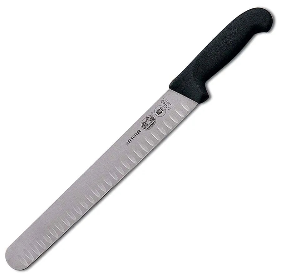 Victorinox Wide Hollow Ground Slicer Knife - Premium Stainless Steel Kitchen Knife for Professional Chefs & Home Cooking - Perfect for Slicing Meats, Breads, and Vegetables