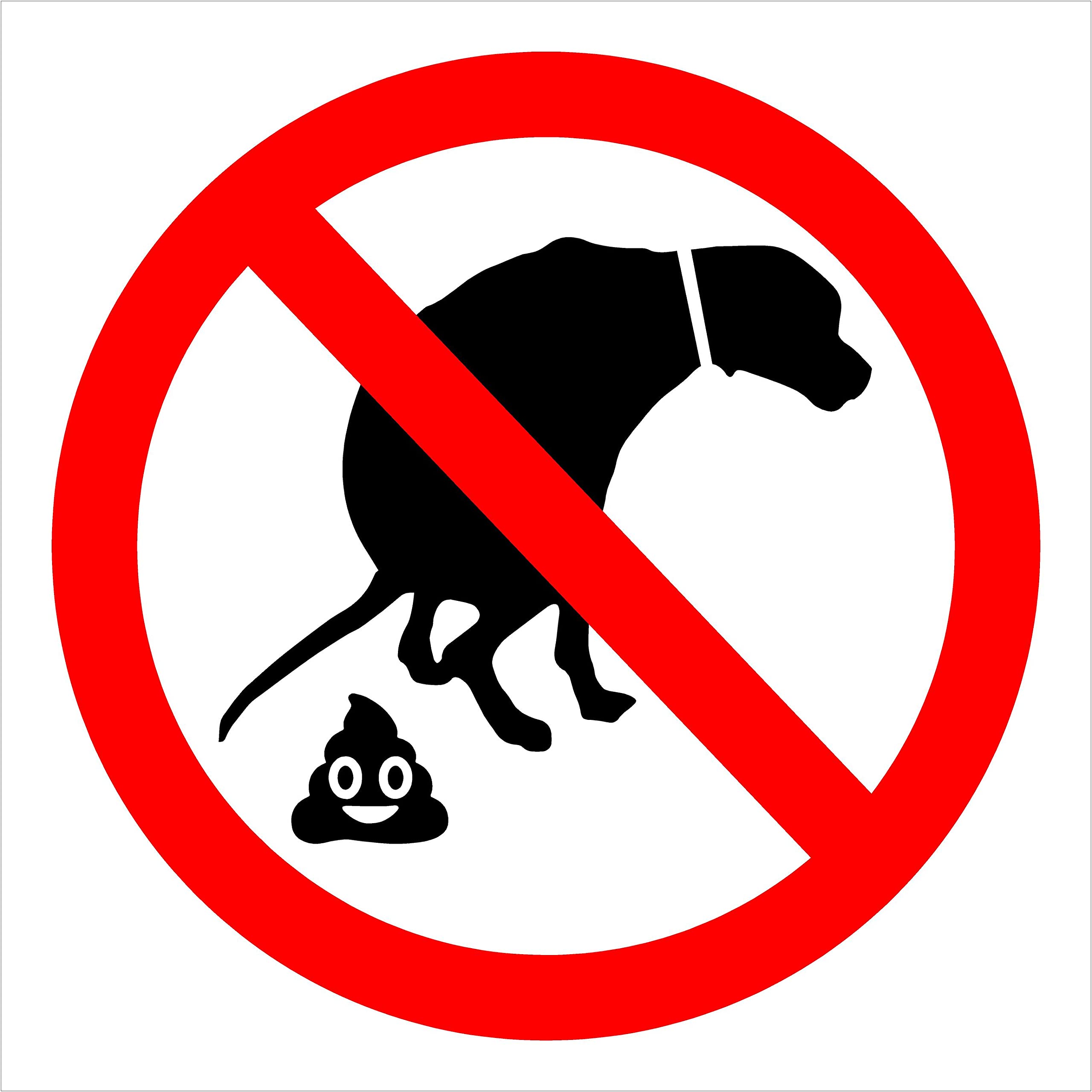 3mm Aluminum Dog Poop Sign Plate - 