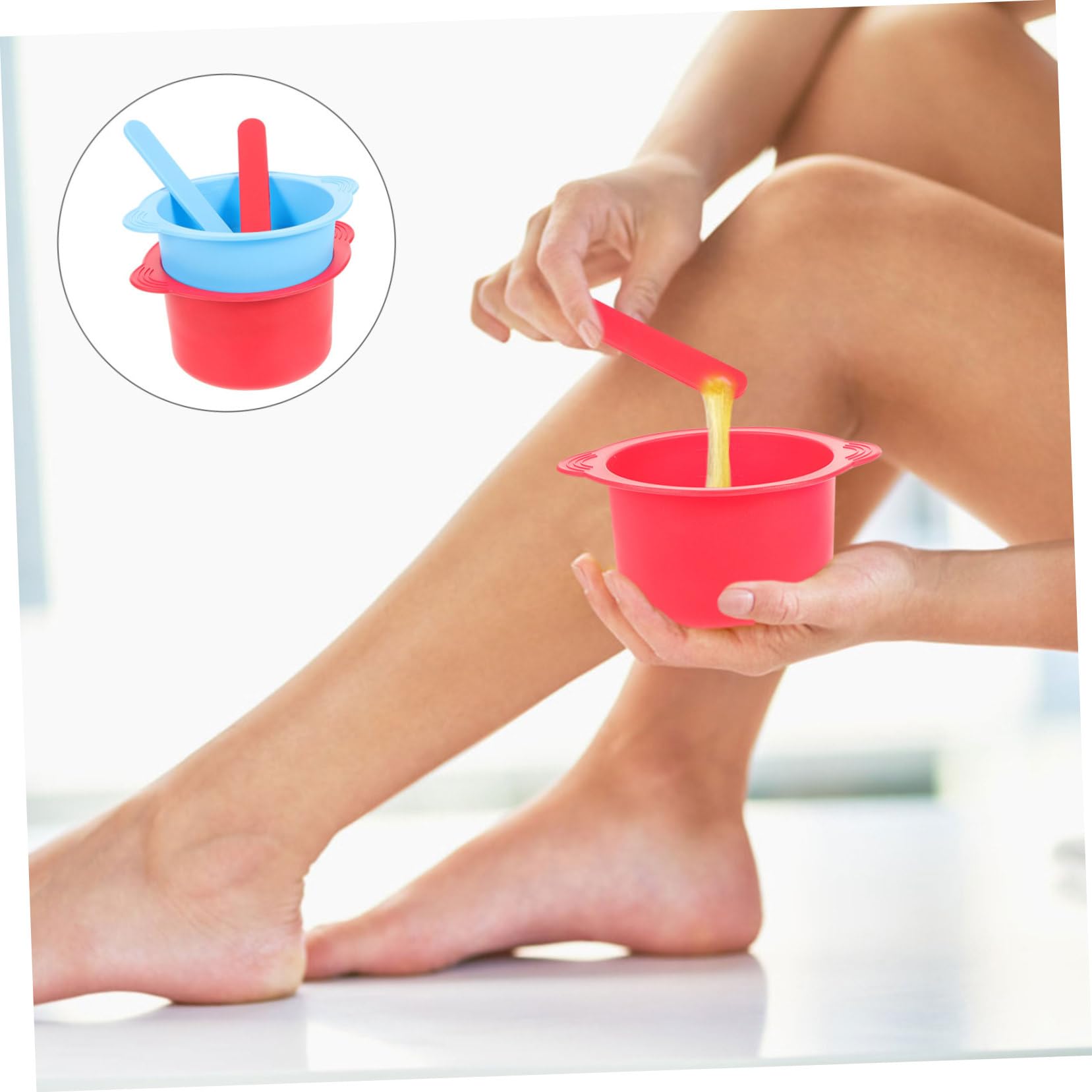 NOLITOY 2-Pack Silicone Wax Melting Bowls for Wax Warmer - Reusable Wax Massage Containers, Waxing Bowl Set for Salon & Home Use - Perfect for Facial Waxing, Hair Removal, and DIY Beauty Treatments