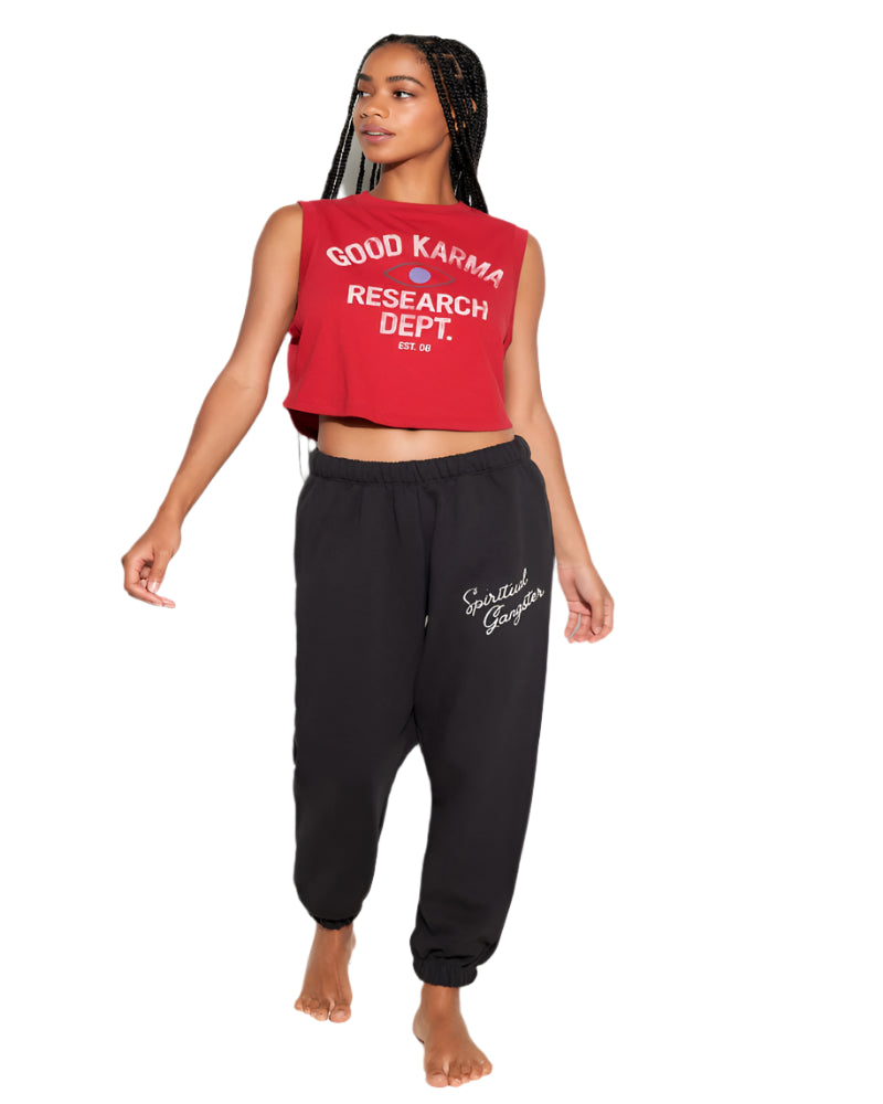 Good Karma Crawford Crop Tank - Women's Yoga Workout Top for Gym, Running & Casual Wear | Breathable Athletic Shirt for Fitness & Summer Outfits