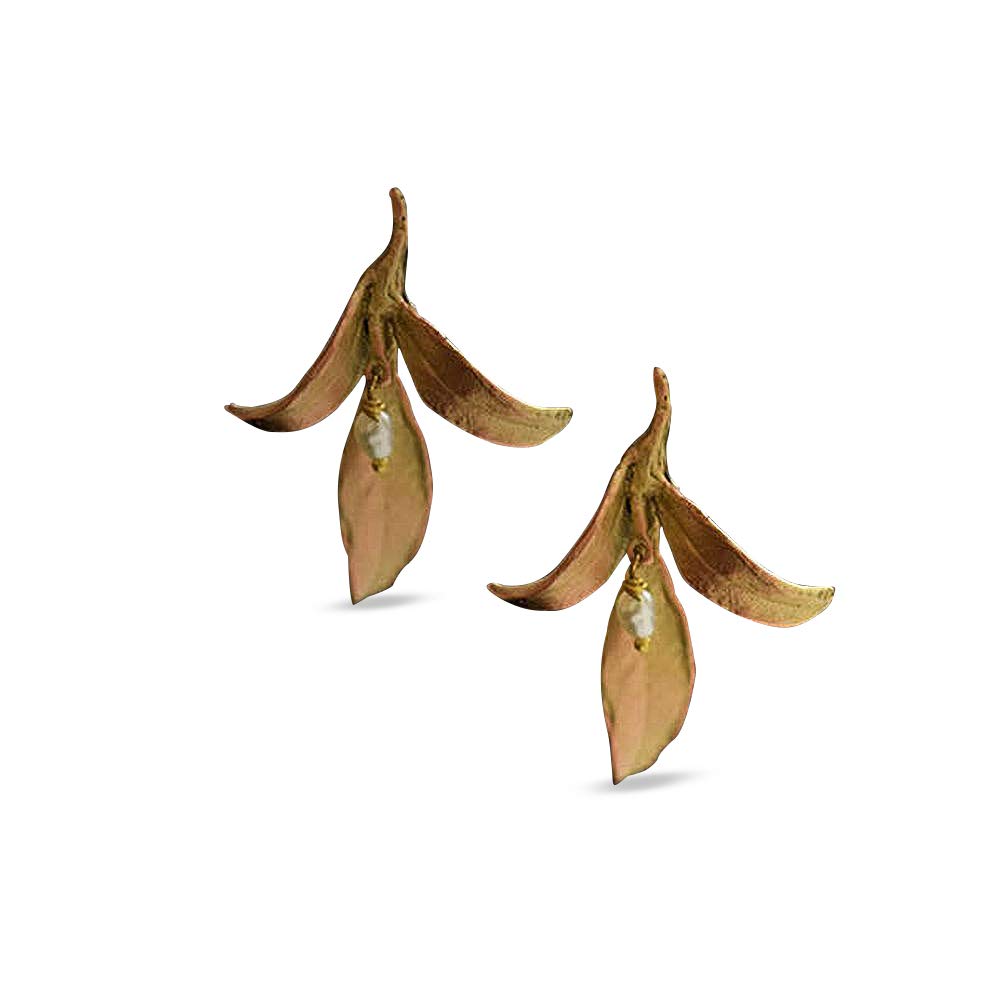Michael Michaud Tapestry Post Earrings 3544 - Elegant Floral Design Pearl Accent Stud Earrings for Women | Perfect for Weddings, Parties & Special Occasions