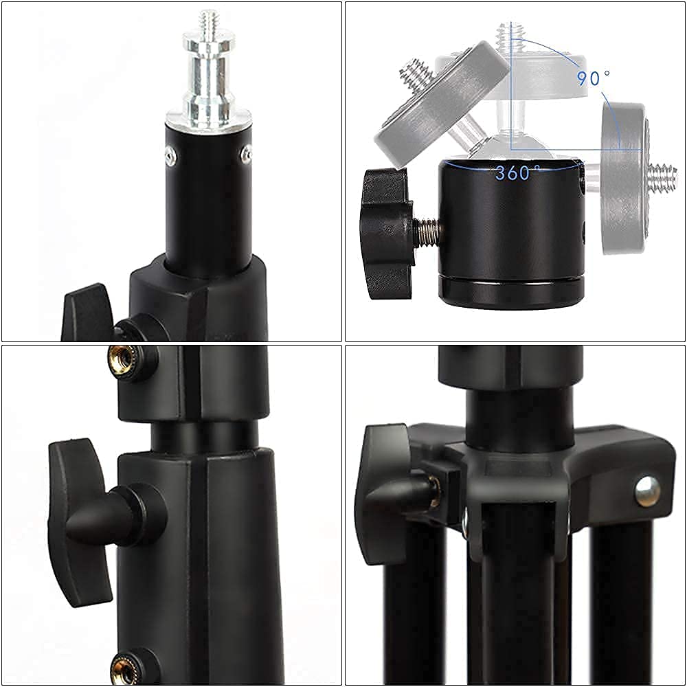 Heavy Duty 9.5ft Adjustable Light Stand with Spring Cushion - Professional Photography Tripod for Studio Speedlights, Ring Lights & Flash Equipment | Perfect for Portrait, Product & YouTube Video Lighting