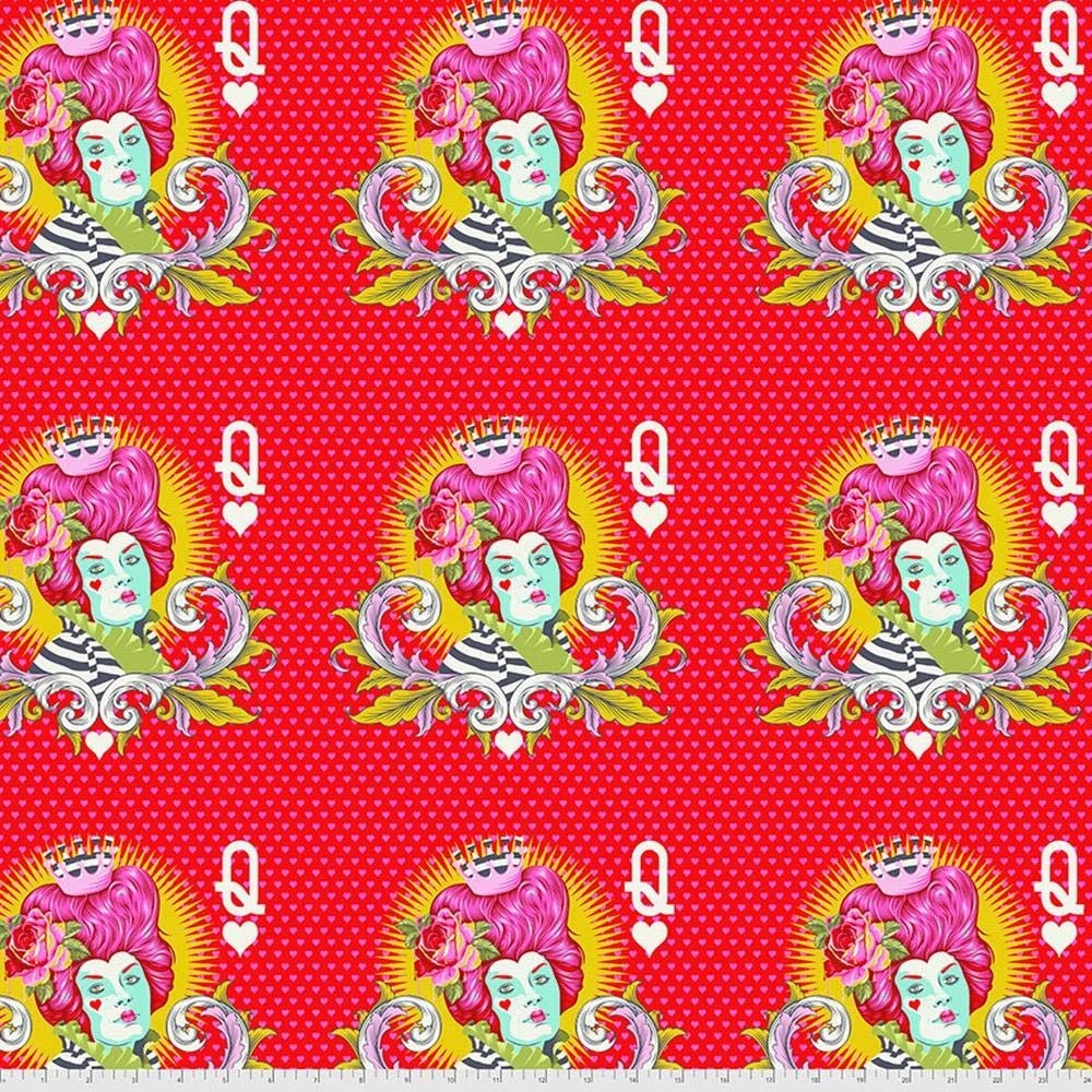 Tula Pink Free Spirit Curiouser and Curiouser The Red Queen Wonder Fabric - Perfect for Quilting, Sewing, and DIY Craft Projects