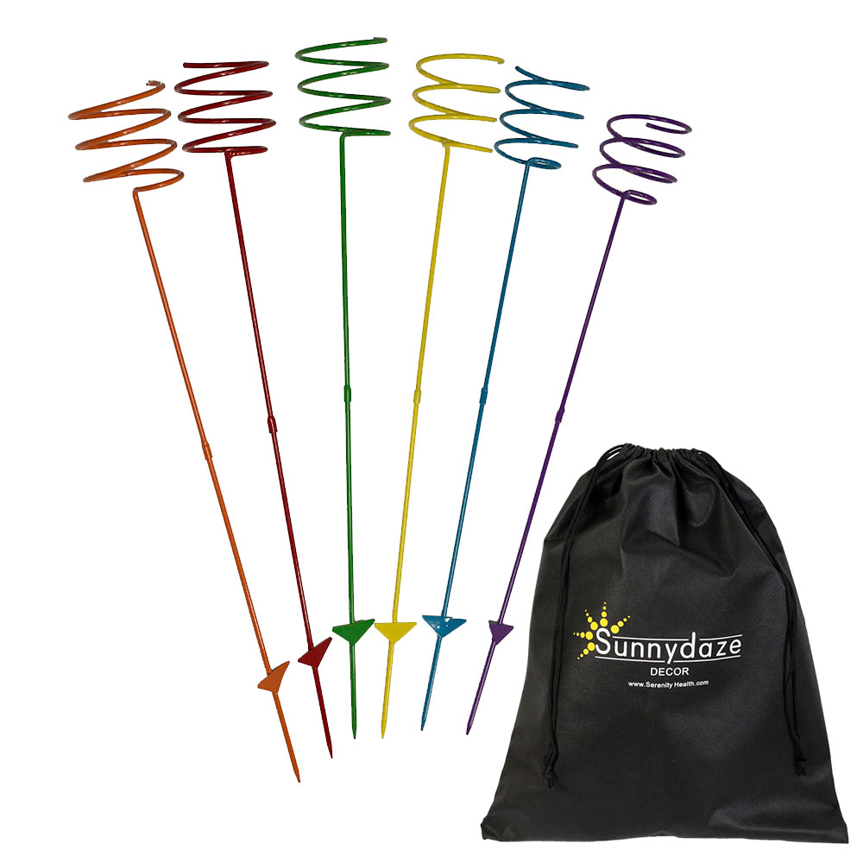 Sunnydaze Heavy Duty Metal Drink Holder Stakes - 4-Pack, Multicolor - Perfect for Outdoor Parties, BBQs, Picnics & Beach Use