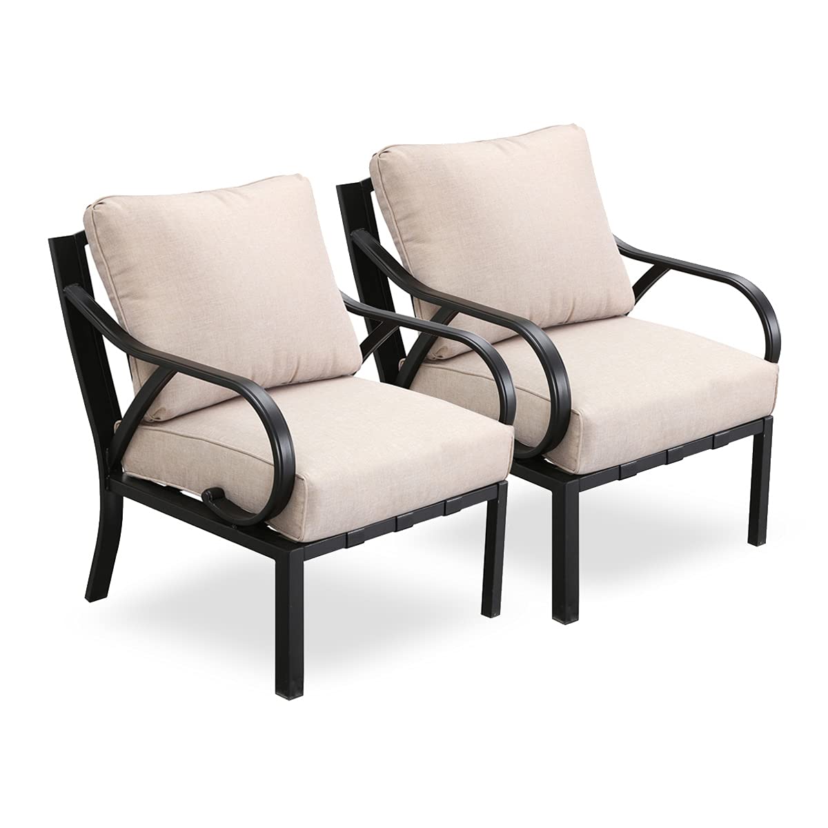 PatioFestival 2-Piece Outdoor Bistro Chair Set with 5.9