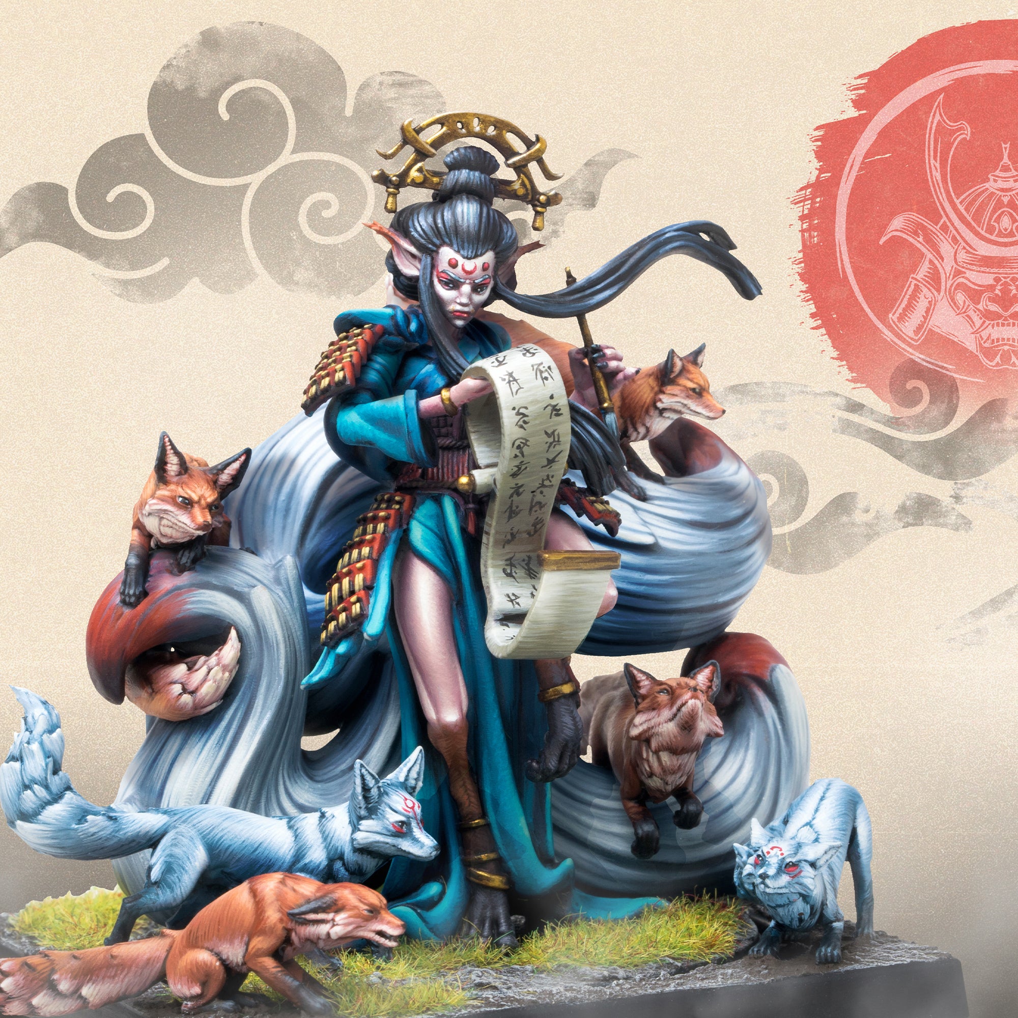 Yoroni Kitsune Artisan Series Limited Edition Statue - Japanese Fox Spirit Figurine for Home Decor & Anime Collection