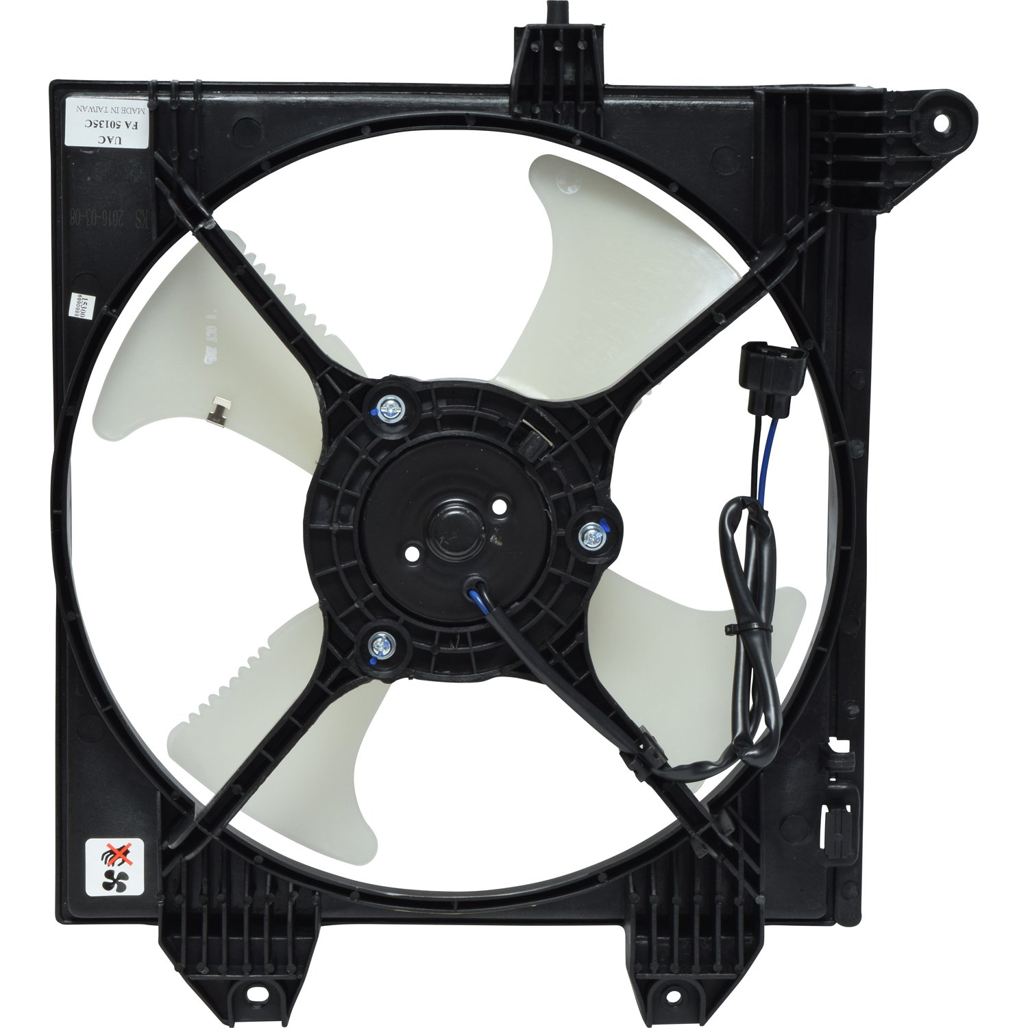 Universal Air Conditioner FA 50135C Dual Radiator and Condenser Fan Assembly - Replacement Cooling Fan for Home & Auto AC Units - Perfect for HVAC Systems, Car Radiators, and RV Air Conditioning