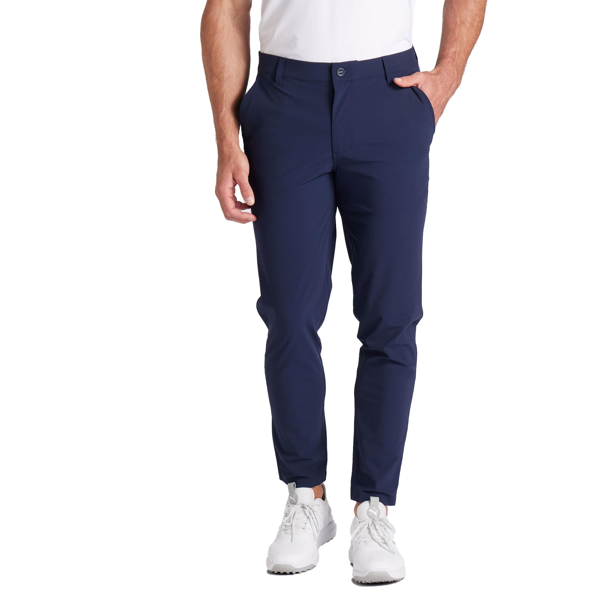 PUMA Golf Men's 101 Evo Stretch Comfort Pants - Deep Navy, 32W x 34L - Lightweight & Breathable for Golfing & Casual Wear