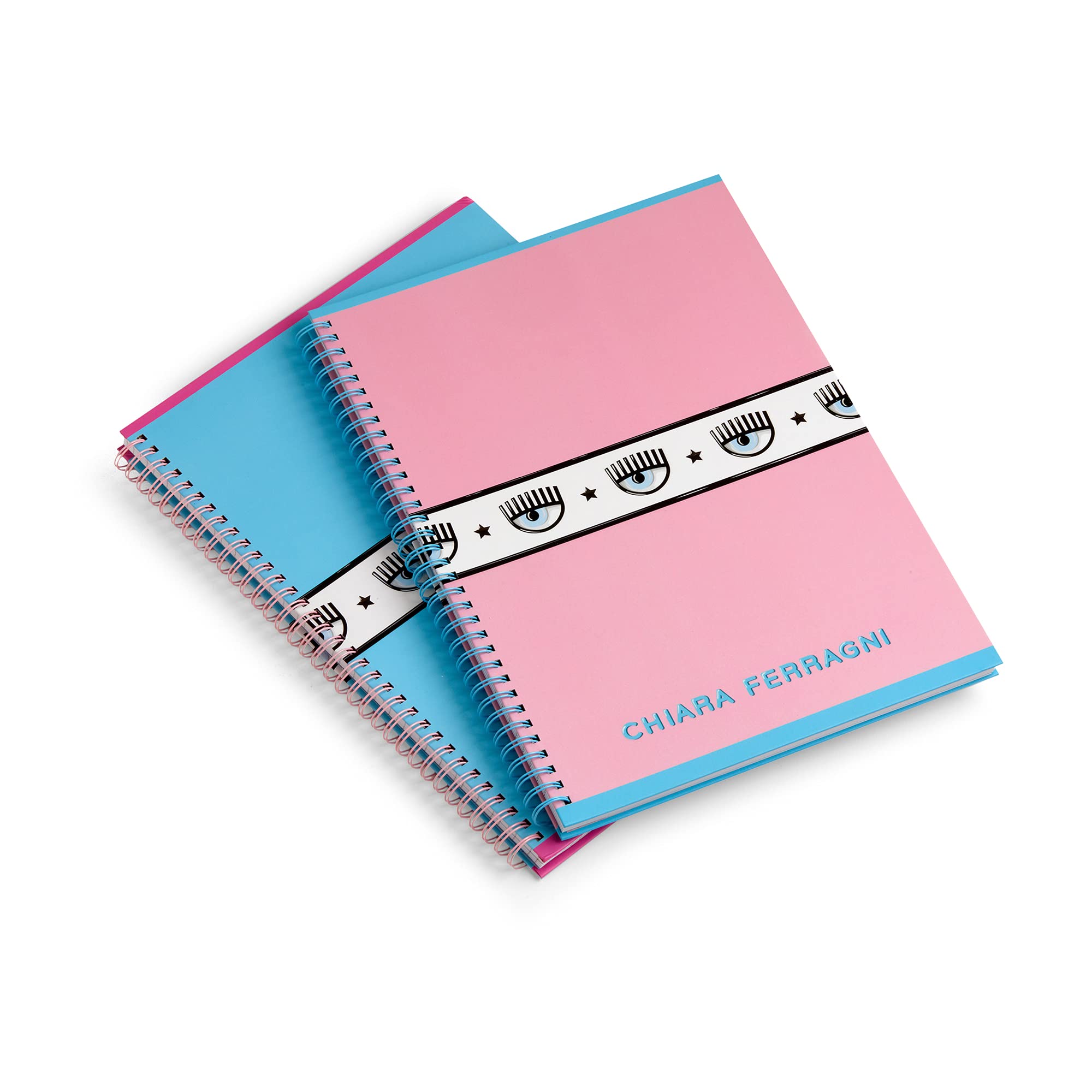 Maxi Spiral Notebooks A4 Size - 5mm Grid Paper, 4-Pack | Chiara Ferragni & Pigna Collaboration | Perfect for School, Office & Creative Journaling