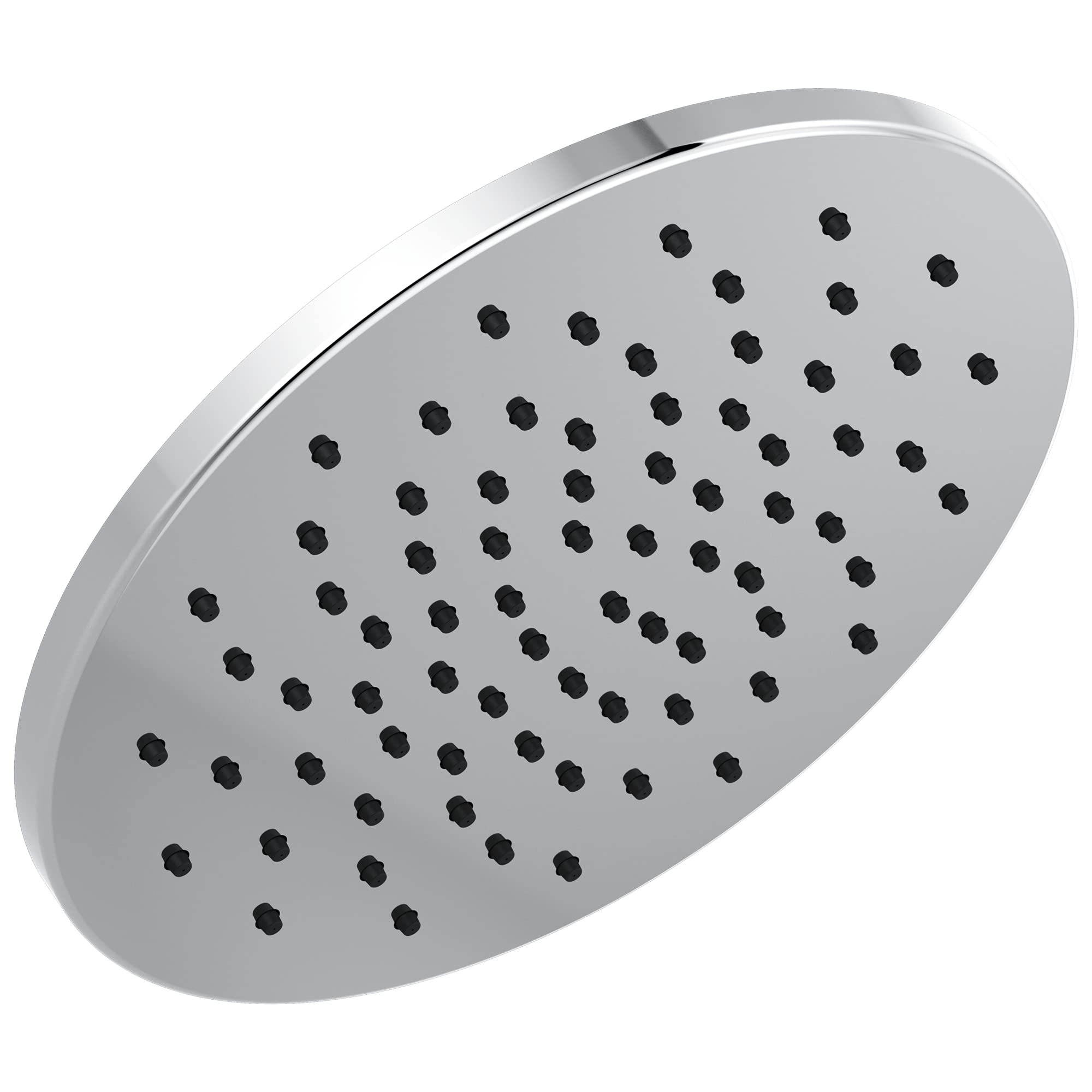 Delta 52158-PR Chrome Rain Shower Head - 1.75 GPM Round Metal Rainfall Showerhead with Single Spray Pattern & Lumicoat Finish - Perfect for Spa-Like Bathroom Experience & Water Conservation