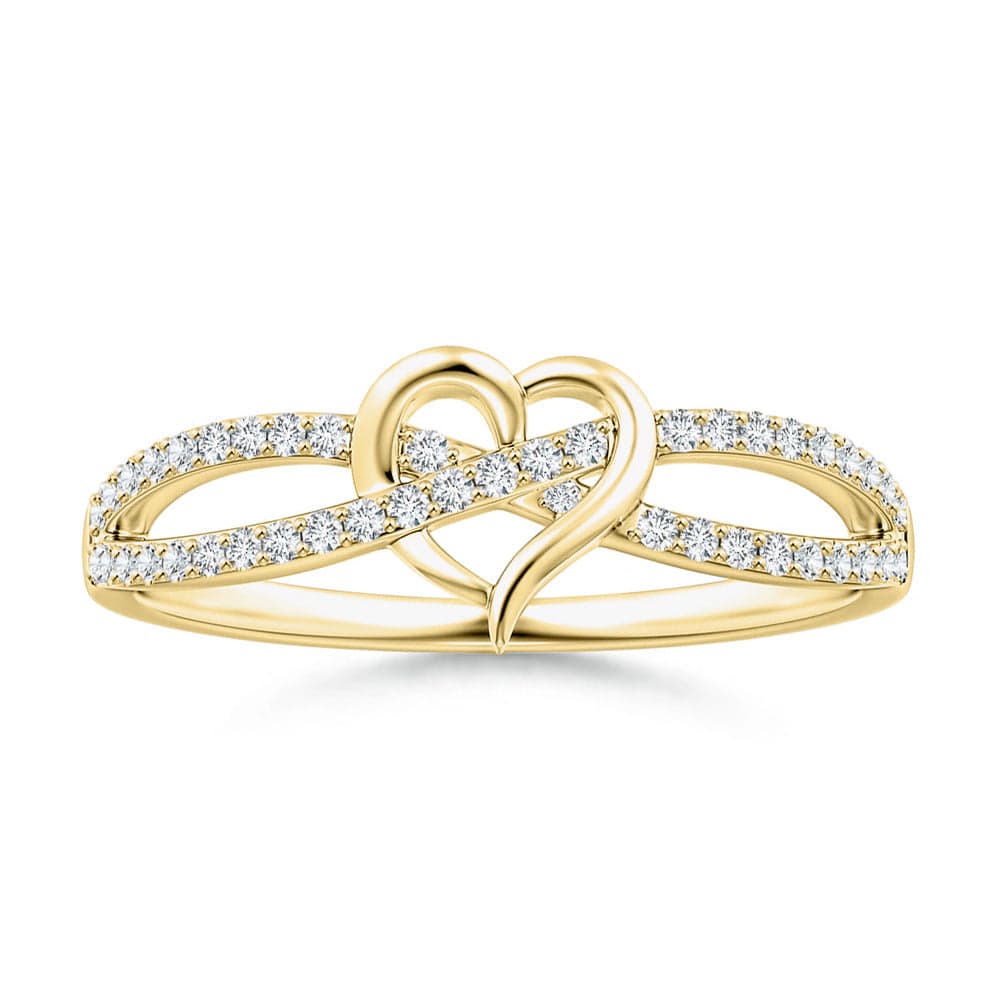 Lab Grown Diamond Infinity Heart Promise Ring - 14K White Gold Engagement Ring for Women, Ethical & Affordable - Perfect for Anniversaries, Proposals & Romantic Gifts