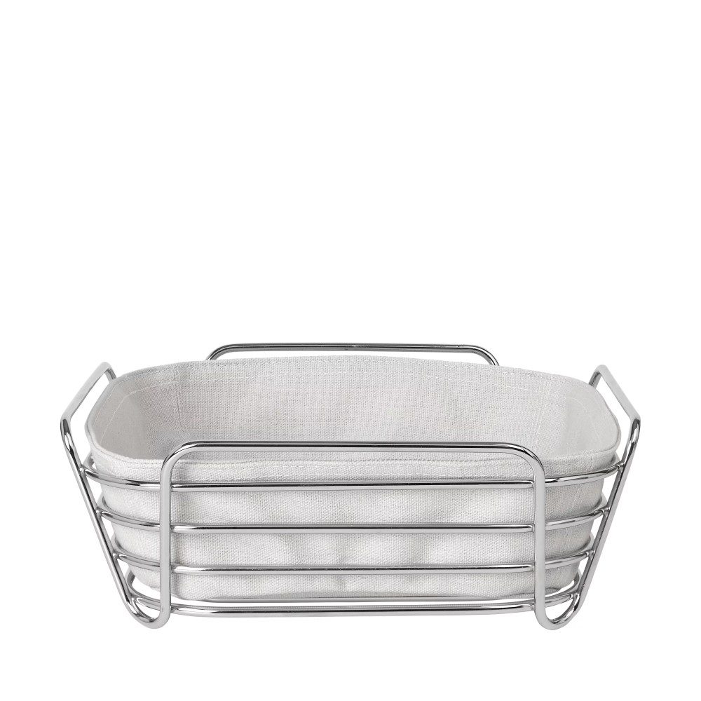 BLOMUS Delara Bread Basket - 26x26cm Natural Bamboo Bread Storage Basket with Lid - Perfect for Serving Bread, Pastries, and Fruits at Home, Restaurants, or Picnics