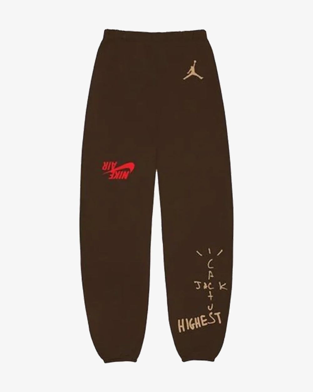 Nike x Travis Scott Highest in the Room Sweatpants for Men - Brown Cotton Joggers with Cuffed Ankles | Streetwear, Casual Wear & Lounge Pants for Hip-Hop Fans
