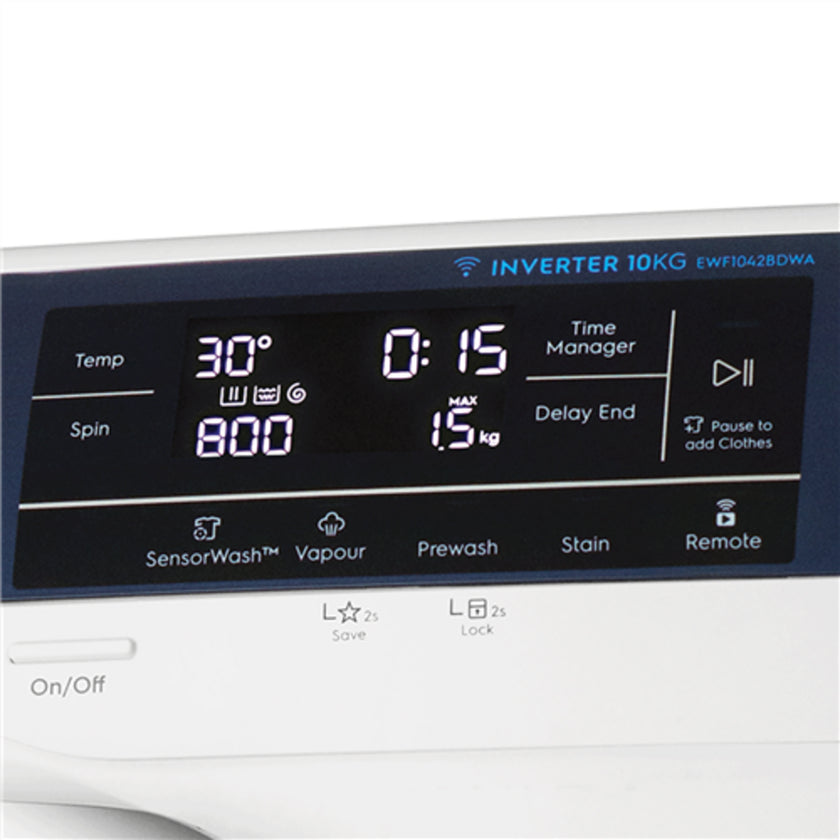 Electrolux EWF1042BDWA 10kg Front Load Washing Machine with SensorWash Technology - Perfect for Large Families & Energy-Efficient Laundry