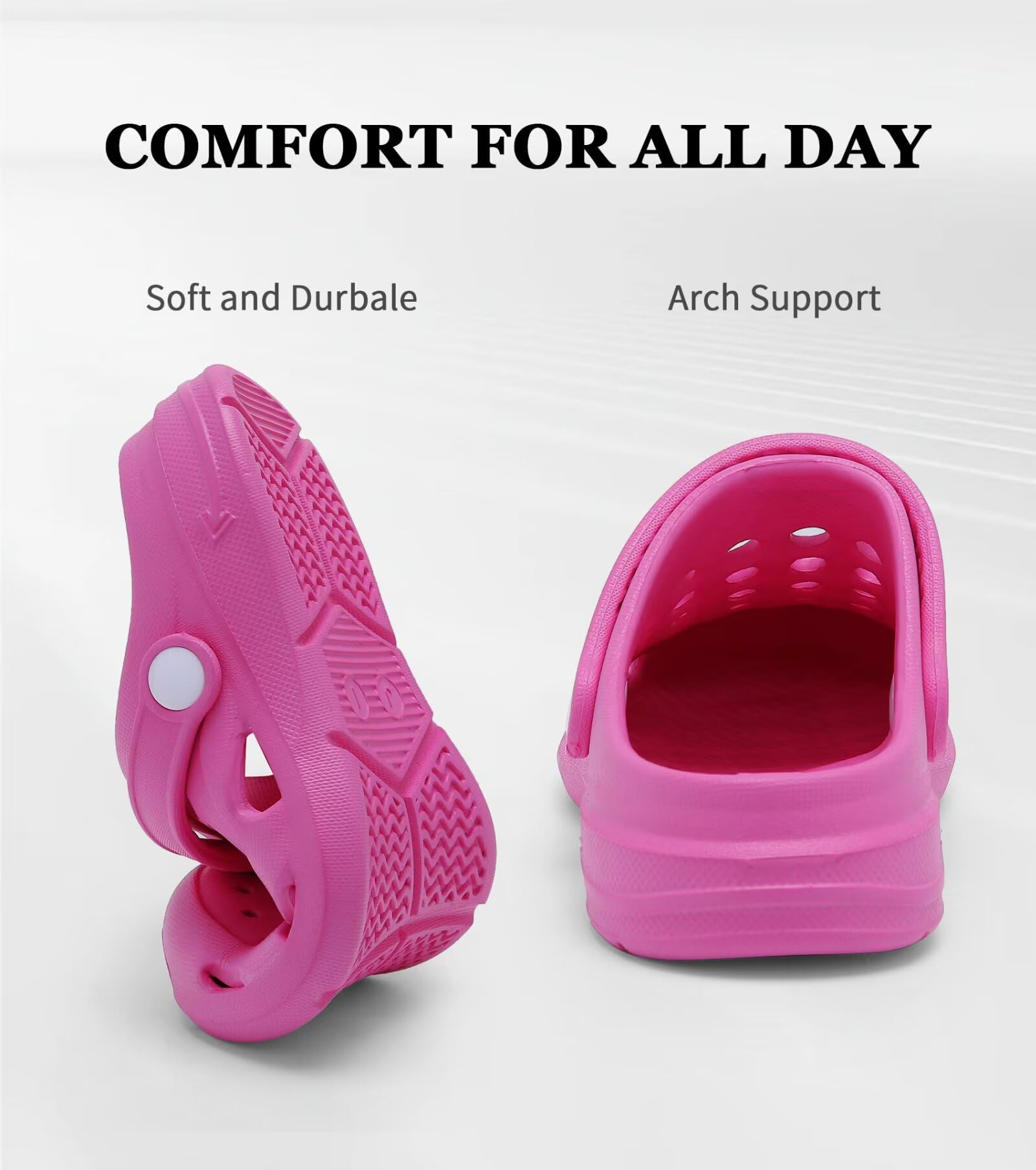 Kids Boys Girls Slip-On Clogs Sandals - Toddler Water Shoes for Beach, Pool, Shower, Garden & Outdoor Play