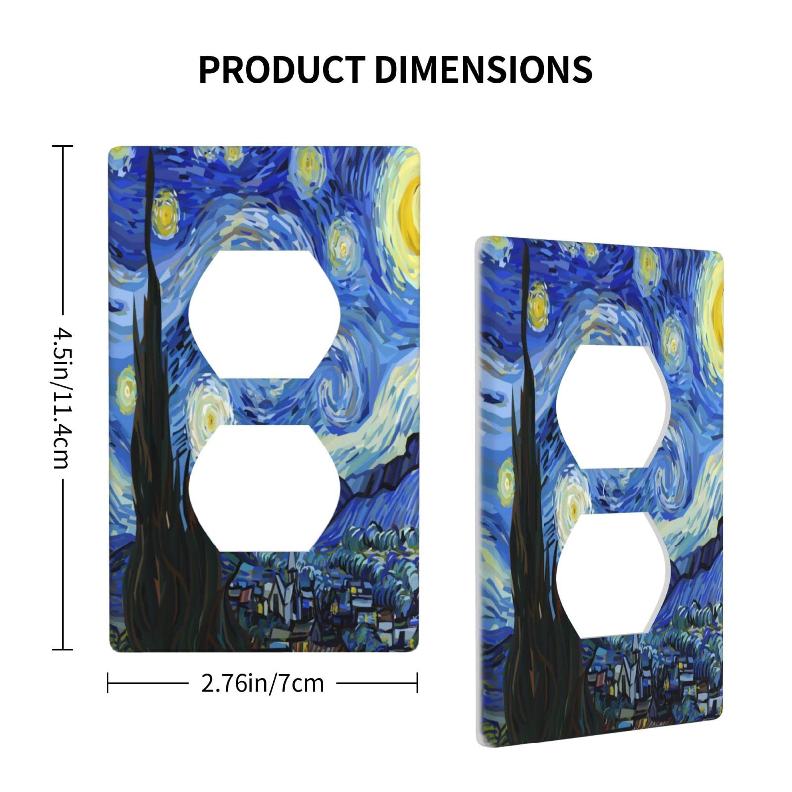 Van Gogh Starry Night Switch Plate Cover - Artistic Home Decor