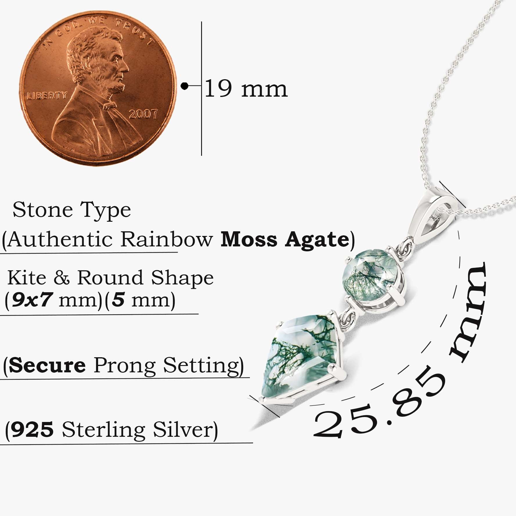Exquisite Agate Kite-Shaped Pendant Necklace with Gold & Silver Chain - Perfect for Boho Jewelry, Gift Giving & Spiritual Healing