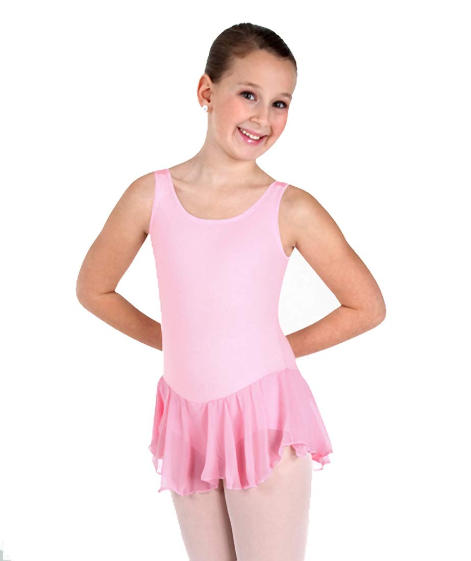 Body Wrappers Classwear Tank Skirt Leotard for Ballet & Dance - Black Size 16 - Perfect for Dance Classes, Performances & Gymnastics Practice