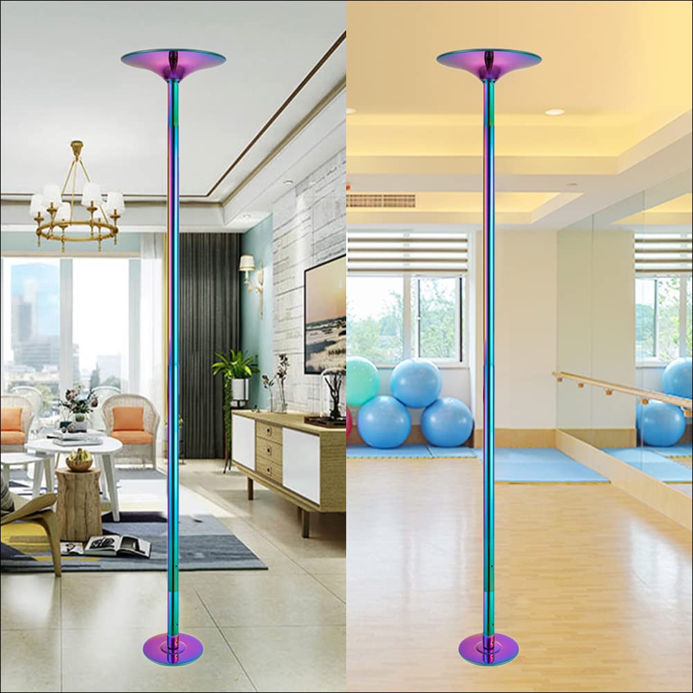 45mm Spinning Portable Dance Pole for Home & Studio - Extendable Pole Dancing Fitness Equipment for Bedroom, Living Room & Gym