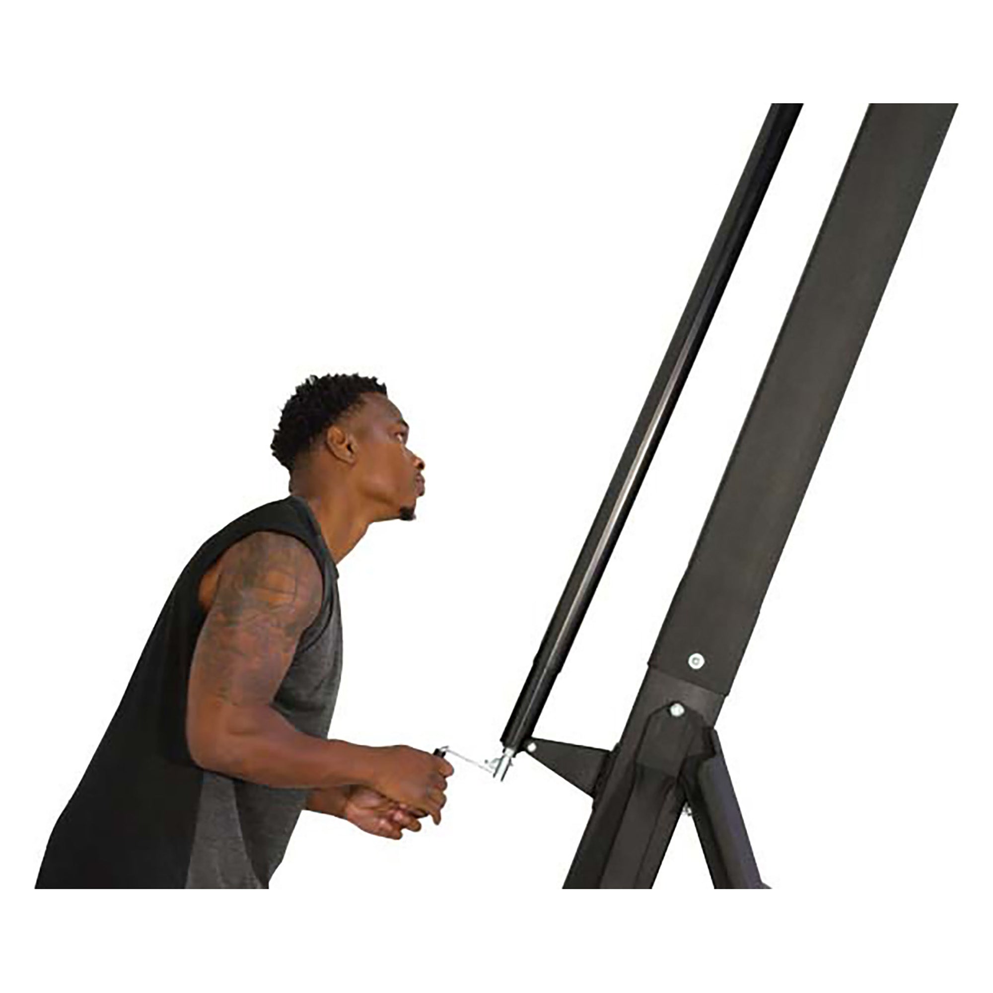 Beast 54 Inch Portable Basketball Hoop System - Adjustable Height, Durable Glass Backboard for Outdoor & Indoor Use - Perfect for Driveway, Backyard, and Gym Basketball Games