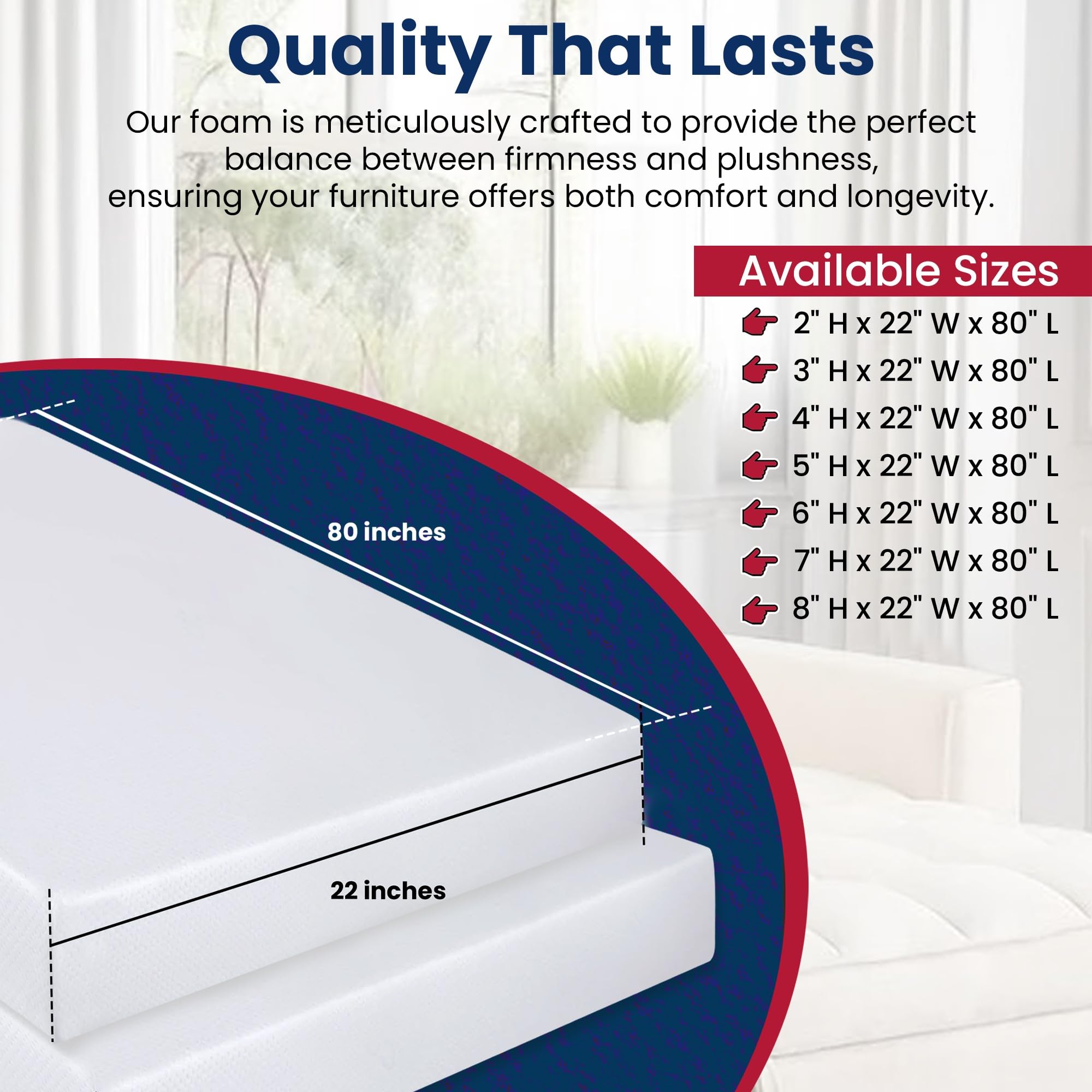 High Density Upholstery Foam Cushion 4