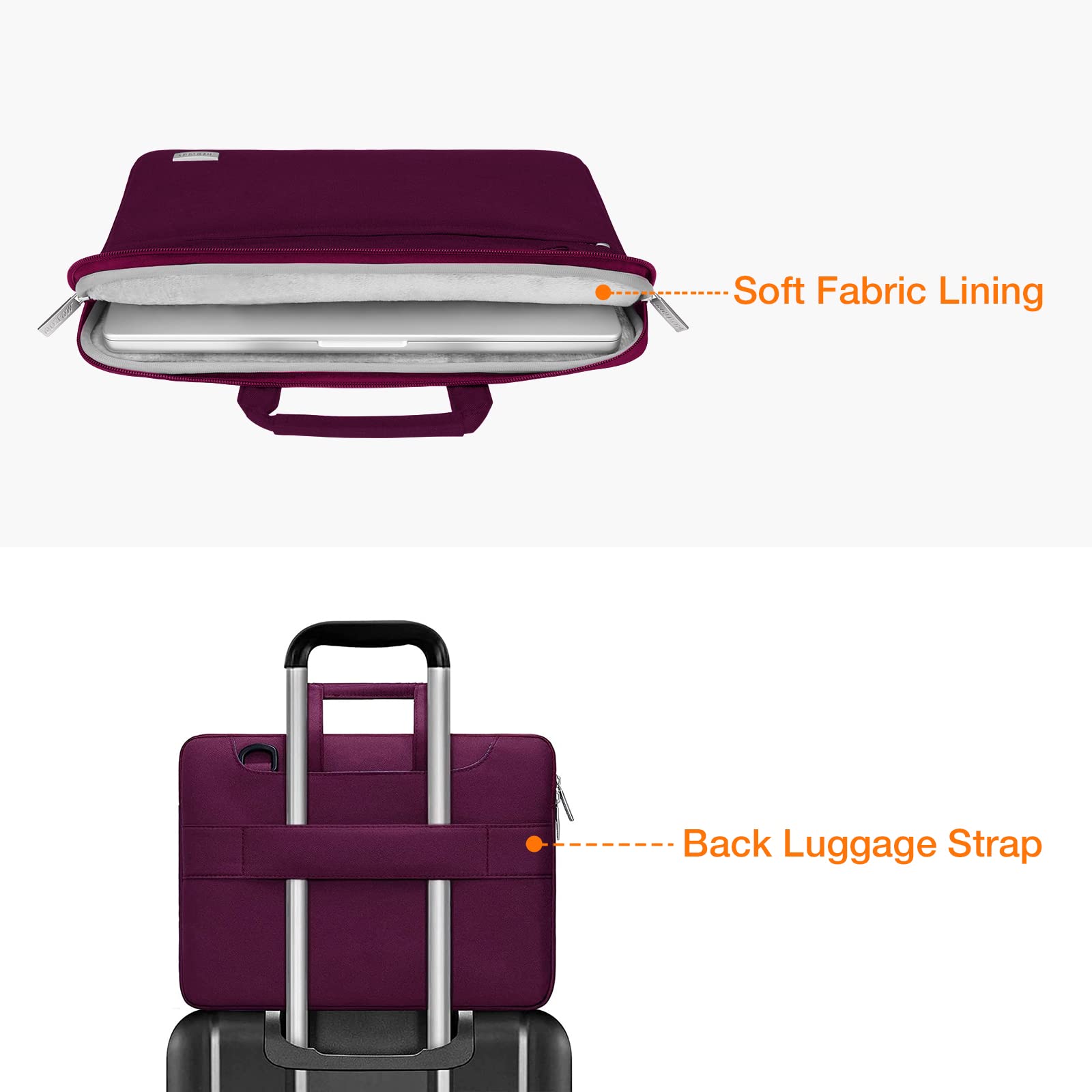 MOSISO Laptop Shoulder Bag for MacBook Air/Pro 13-14 Inch, Compatible with MacBook Pro 14