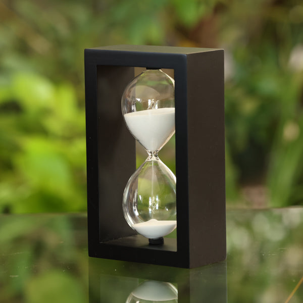 30 or 60 Minute Modern Rectangle Hourglass Sand Timer - Perfect for Board Games, Yoga, Meditation, Cooking & Classroom Activities
