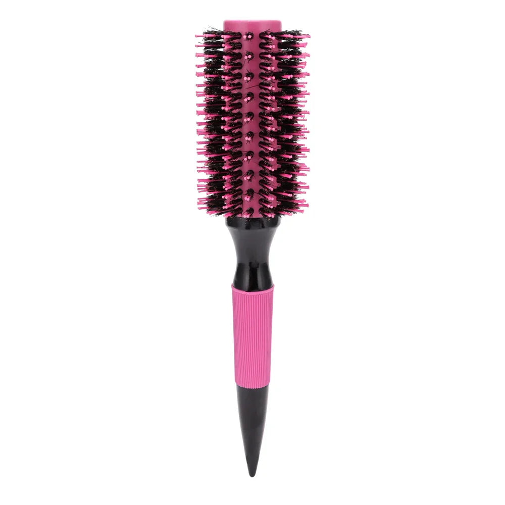Professional Round Hair Brush with Nylon Bristles - Perfect for Blowouts, Styling & Smoothing Hair at Home or Salon