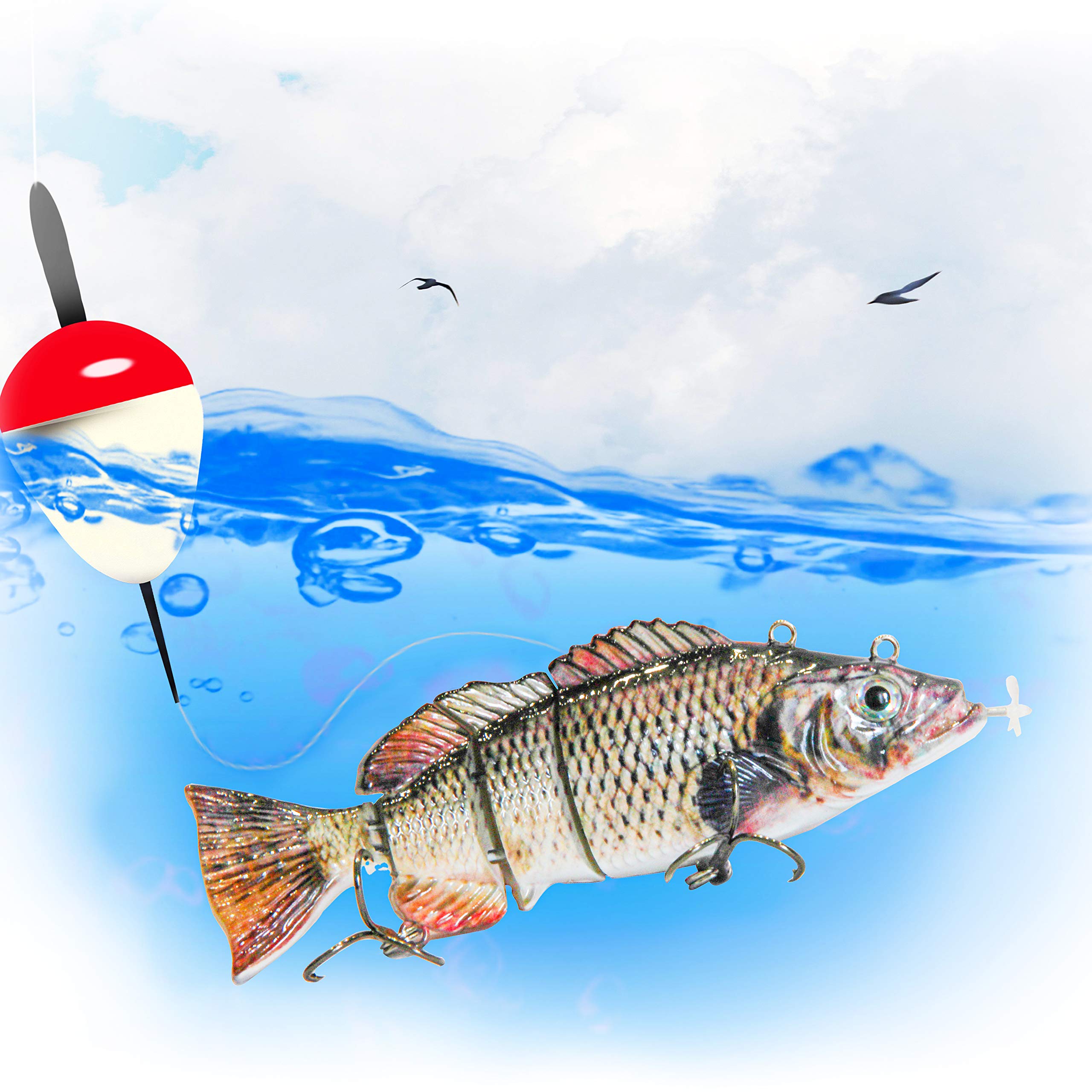 Premium Electric Fishing Lures - Multifunctional Animated Swimbaits & Poppers for Bass, Trout & Saltwater Fishing | High-Quality Artificial Bait for Freshwater & Ocean Fishing | Perfect for Kayak, Boat & Shore Fishing Adventures