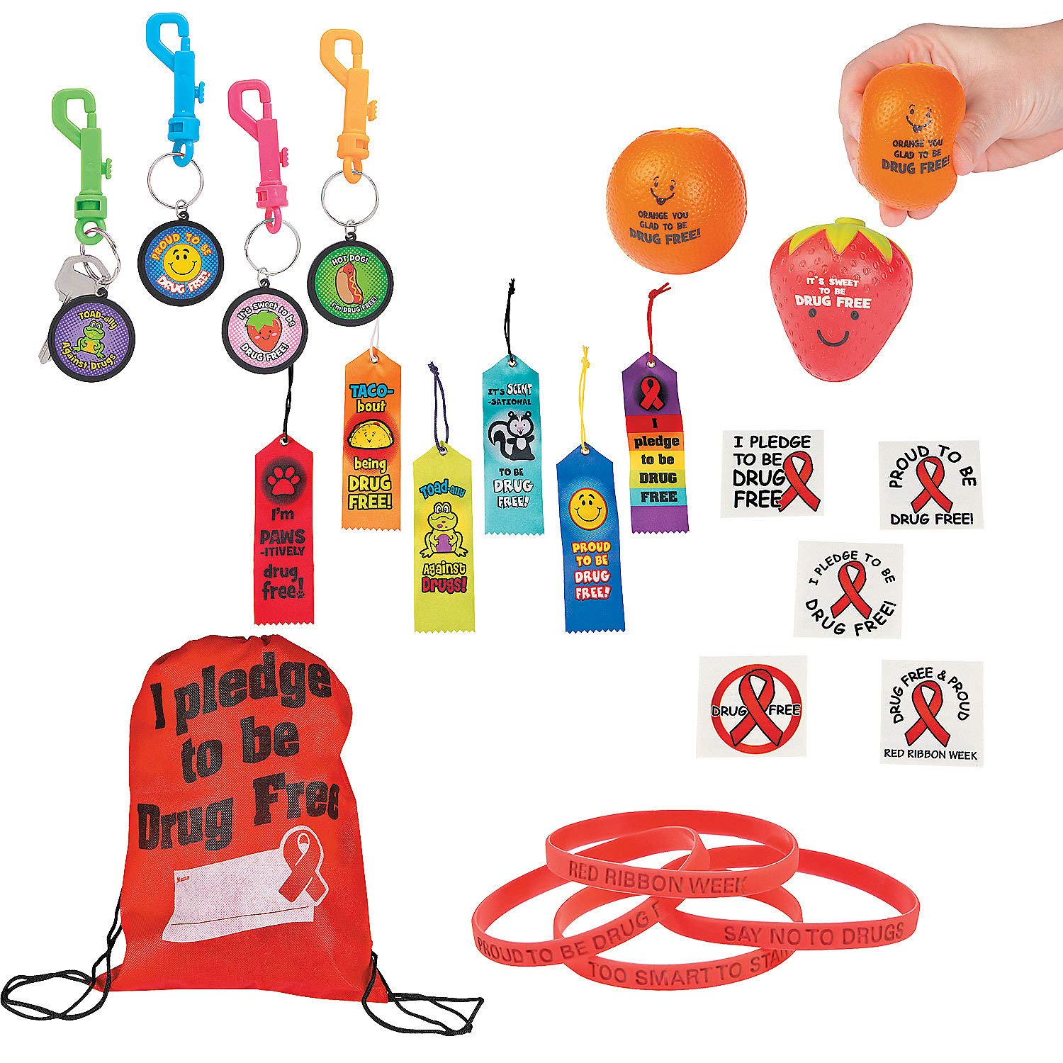 Fun Express Red Ribbon Kit for 24 - 192 Pieces Premium Apparel Accessories for Parties, Gifts & Crafts - Perfect for Birthday Decorations, Gift Wrapping & DIY Projects