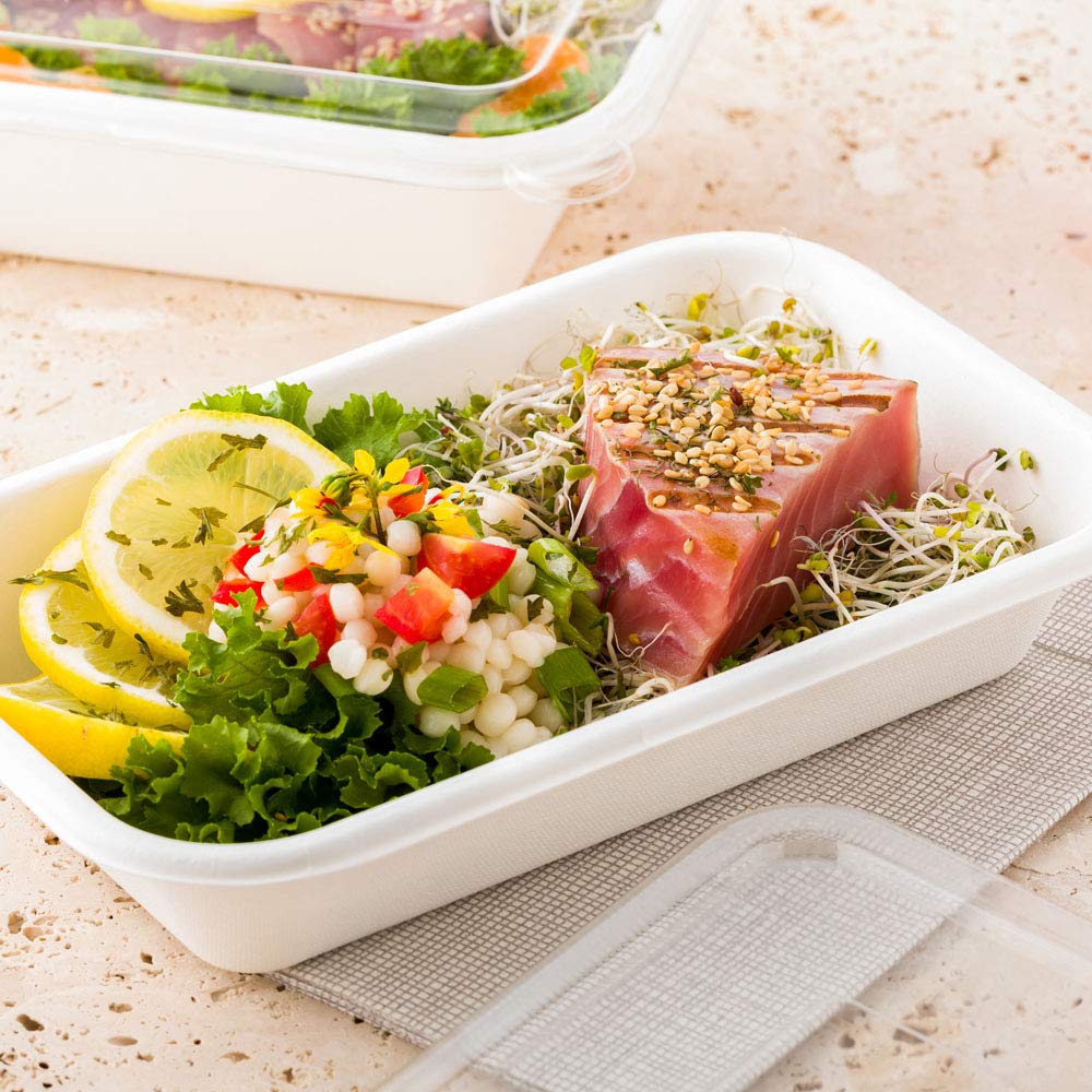 Eco-Friendly 24oz Bagasse Salad Bowls - Microwavable & Sturdy for Restaurants