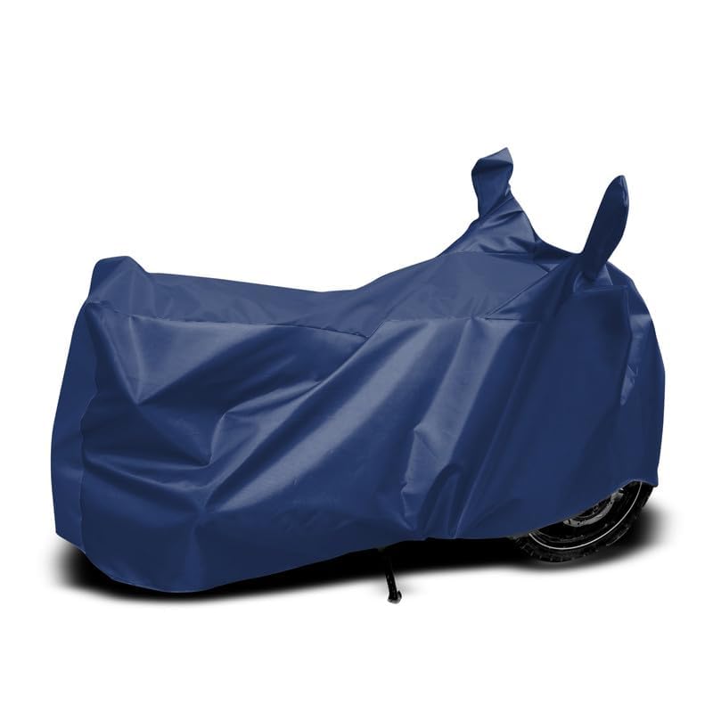 Waterproof Bike Cover for Hero Pleasure Plus BS6 - Heavy Duty Motorcycle Body Cover with UV Protection, All Weather Resistant - Perfect for Outdoor Parking, Travel & Monsoon Storage (Navy Blue)