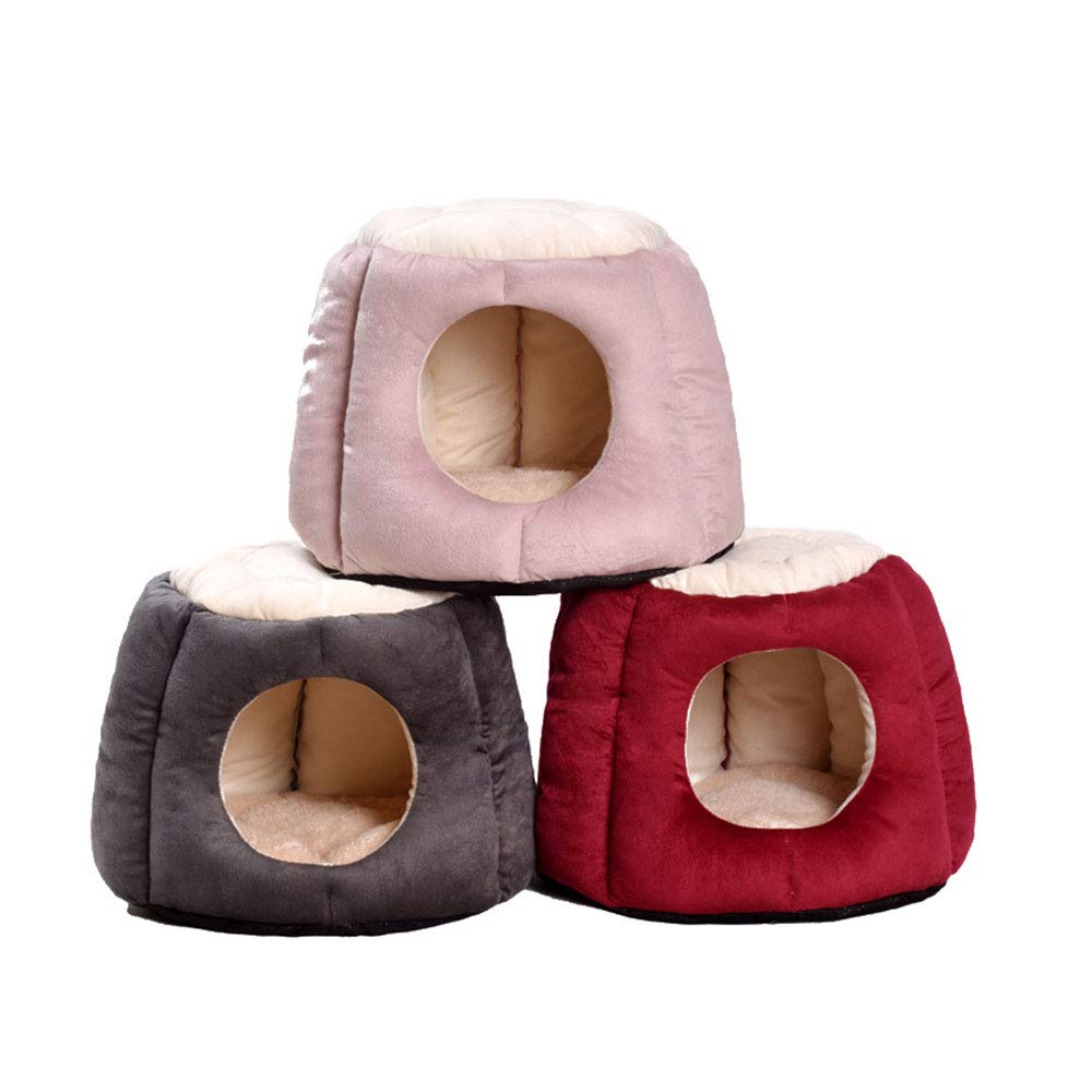 Oncpcare Soft Warm Cat Condo & Dog Bed - Frustum-Shape Pet Hideout for Winter, Stylish Cat Hut & Puppy Bed for Indoor Comfort | Perfect for Cozy Napping & Winter Warmth