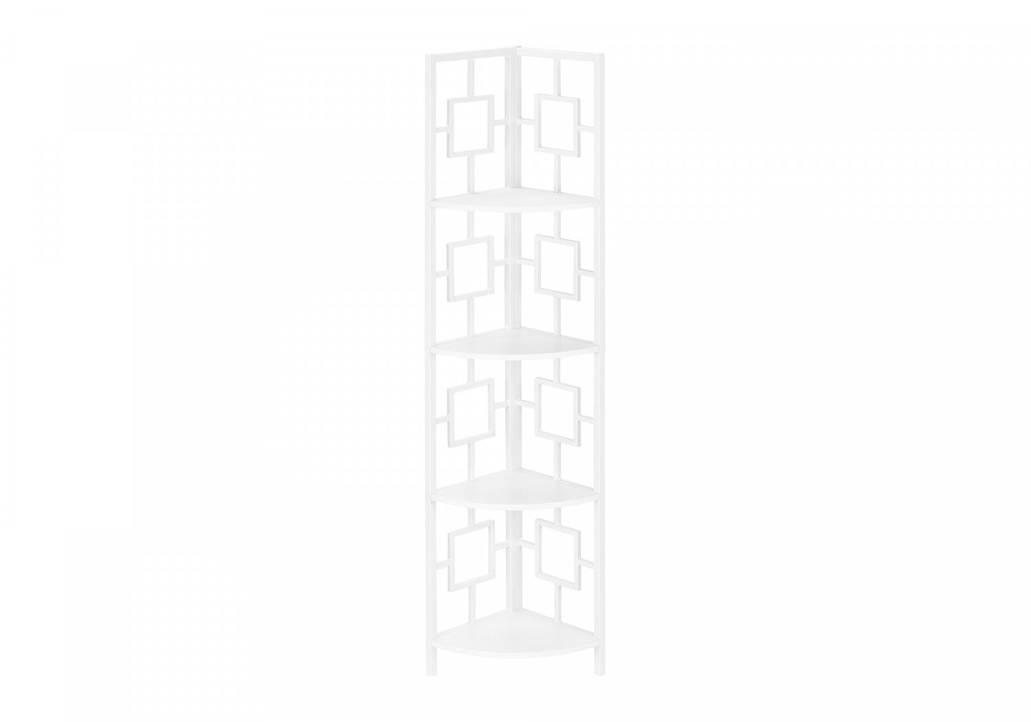Modern White Venn Bookcase - Stylish Storage for Living Room, Bedroom & Office - Perfect for Books, Decor & Organizing Small Spaces