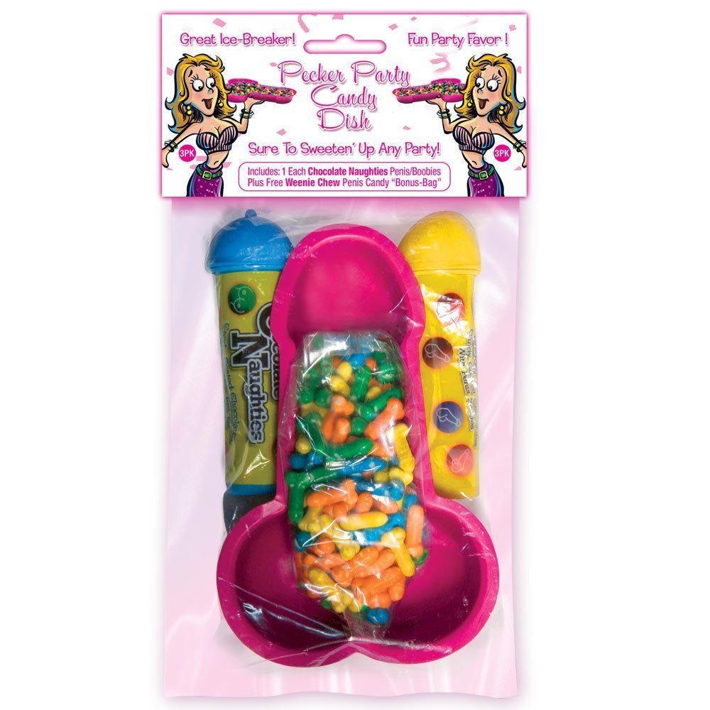 Funny Pecker Party Candy Dish with Candy - 3 Pack Set for Adult Parties, Bachelorette Gifts & Novelty Home Decor