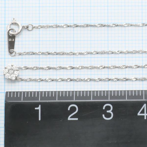 18K White Gold Diamond Necklace for Women - Elegant Pendant Jewelry Gift for Anniversary, Wedding & Special Occasions