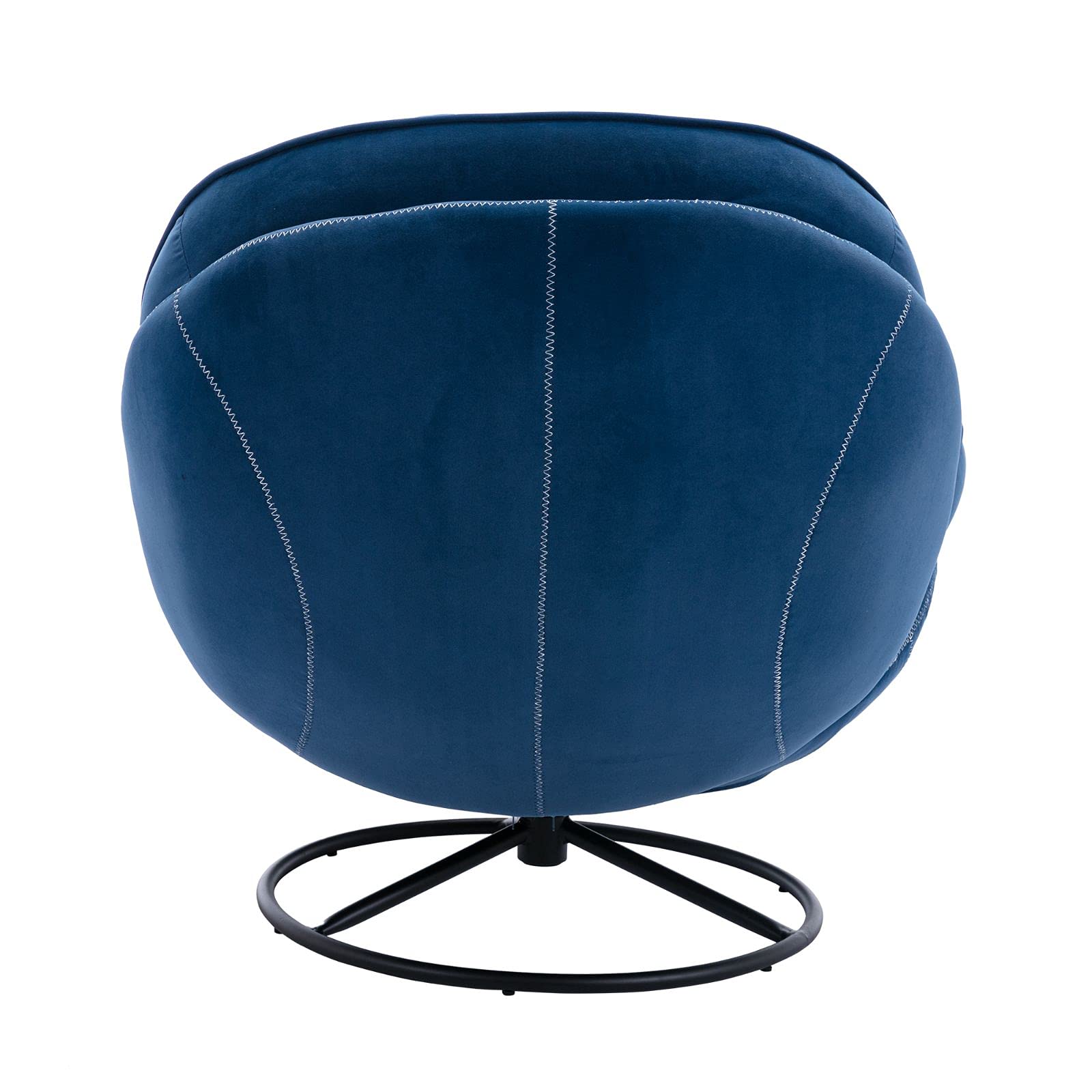 Velvet Swivel Accent Chair with Ottoman - Modern Living Room Lounge Chair with Footrest - Comfortable Reading & Relaxation Chair for Home Office, Bedroom, or Apartment Decor