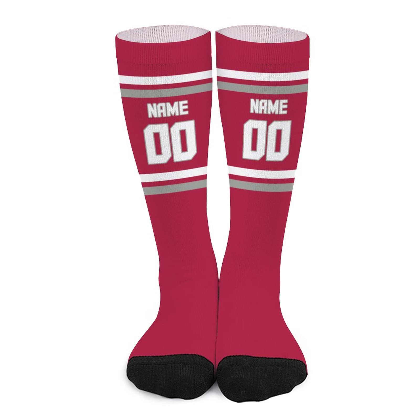 Custom College Football Crew Socks with Personalized Name & Number - Athletic Sports Socks for Men & Youth - Perfect for Game Day, Team Spirit & Fan Gifts