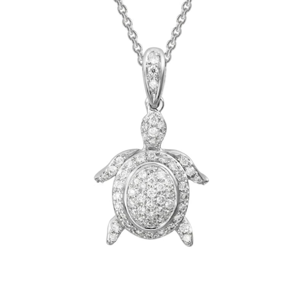 14K Gold Diamond Turtle Pendant Necklace for Women - Elegant Jewelry Gift for Birthday, Anniversary & Everyday Wear