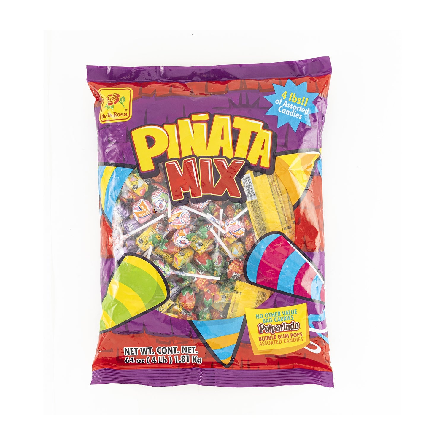 De La Rosa Pinata Mix Candy - 4lb Bulk Bag for Parties, Birthdays & Celebrations | Sweet Mexican Candy Assortment