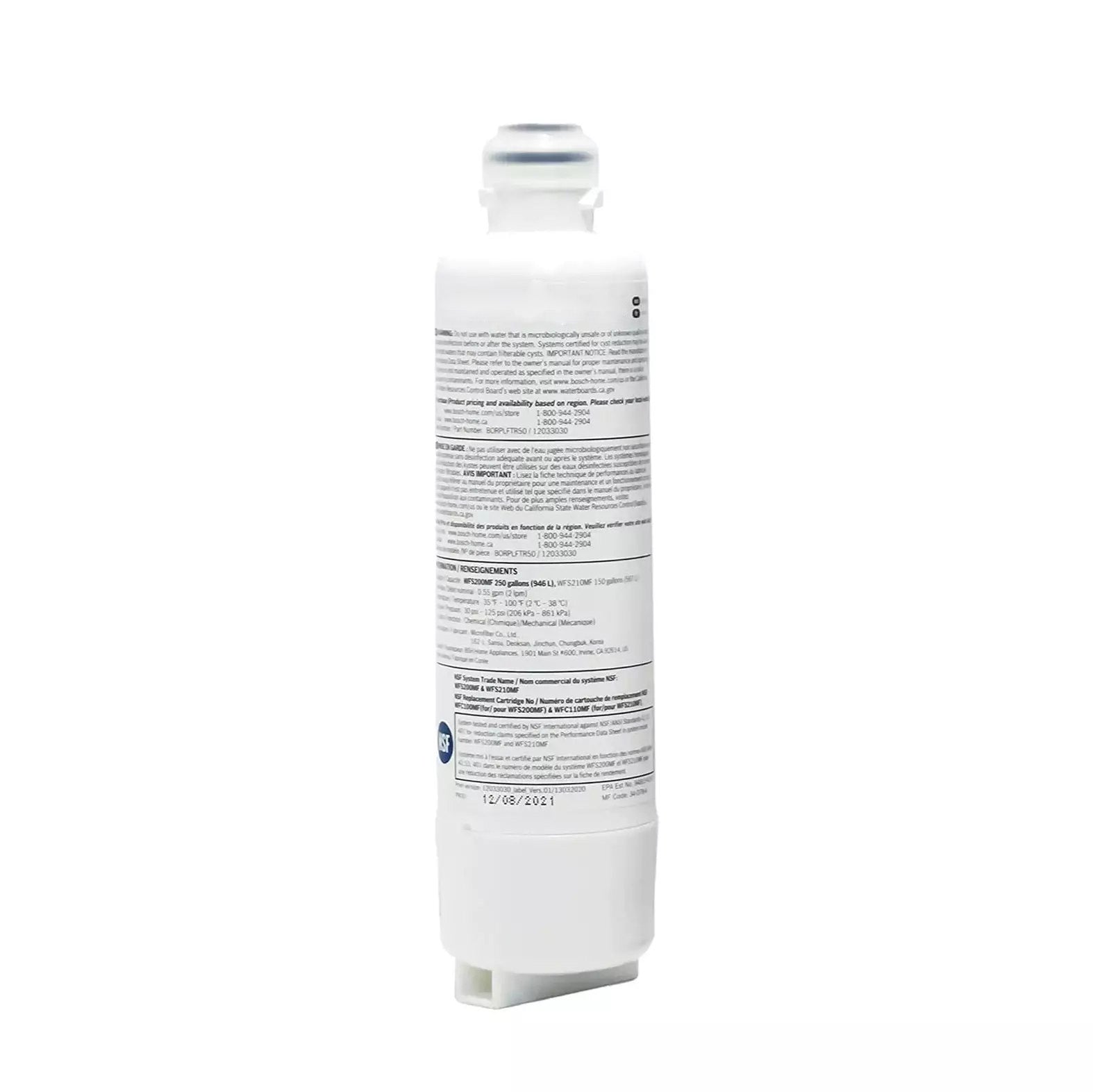 Blue Ripple Replacement Water Filter for Bosch Ultra Clarity Pro (BORPLFTR50) - Compatible with Refrigerators & Home Water Filtration Systems
