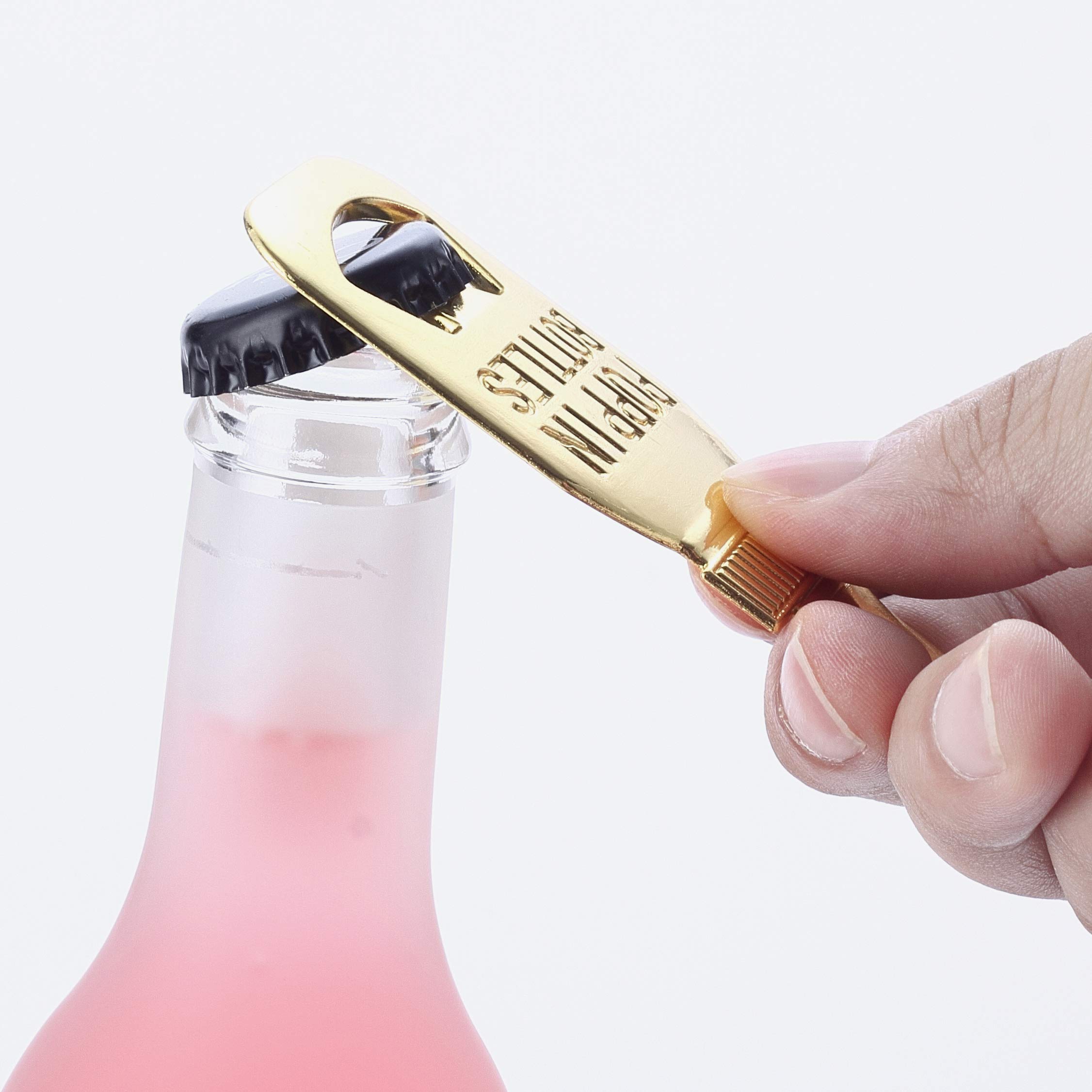 6-Piece White & Rose Gold Bottle Opener Set - Elegant Baby Shower & Wedding Favors, Cute Party Gifts for Guests - Perfect for Newborn Celebrations, Bridal Showers & Special Events
