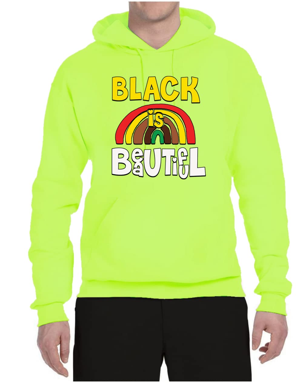 Wild Bobby Black is Beautiful Black Pride Unisex Graphic Hoodie Sweatshirt - Stylish Streetwear for Men & Women - Perfect for Casual Wear, Social Activism, and Everyday Comfort