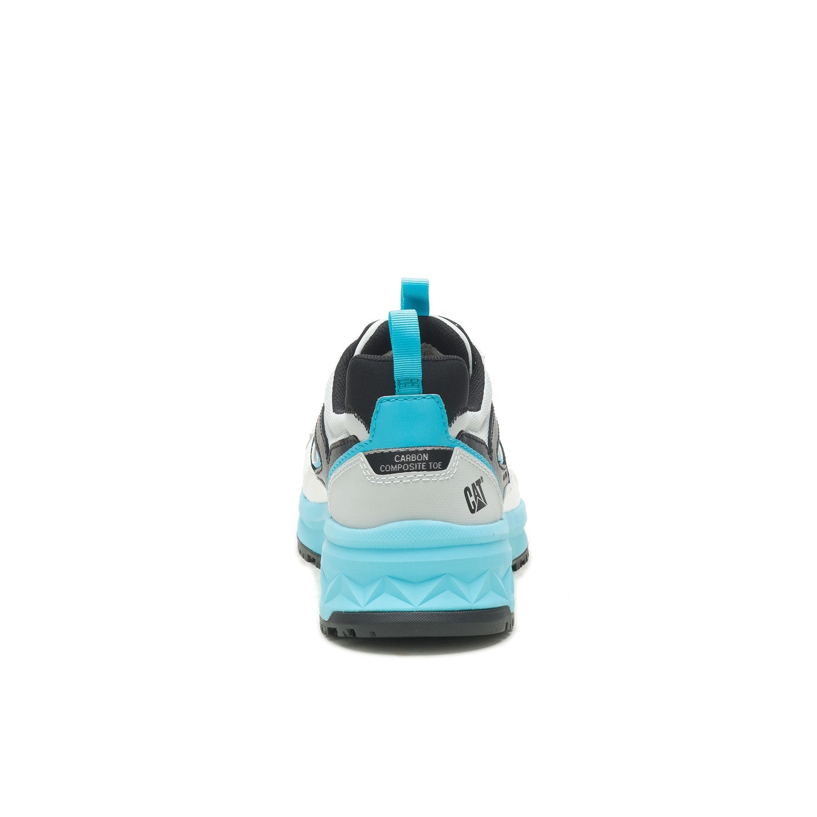 Streamline Runner Composite Toe Work Shoes for Men - Lightweight Safety Shoes with Slip-Resistant Sole, White & Blue - Perfect for Construction, Warehouse & Industrial Work