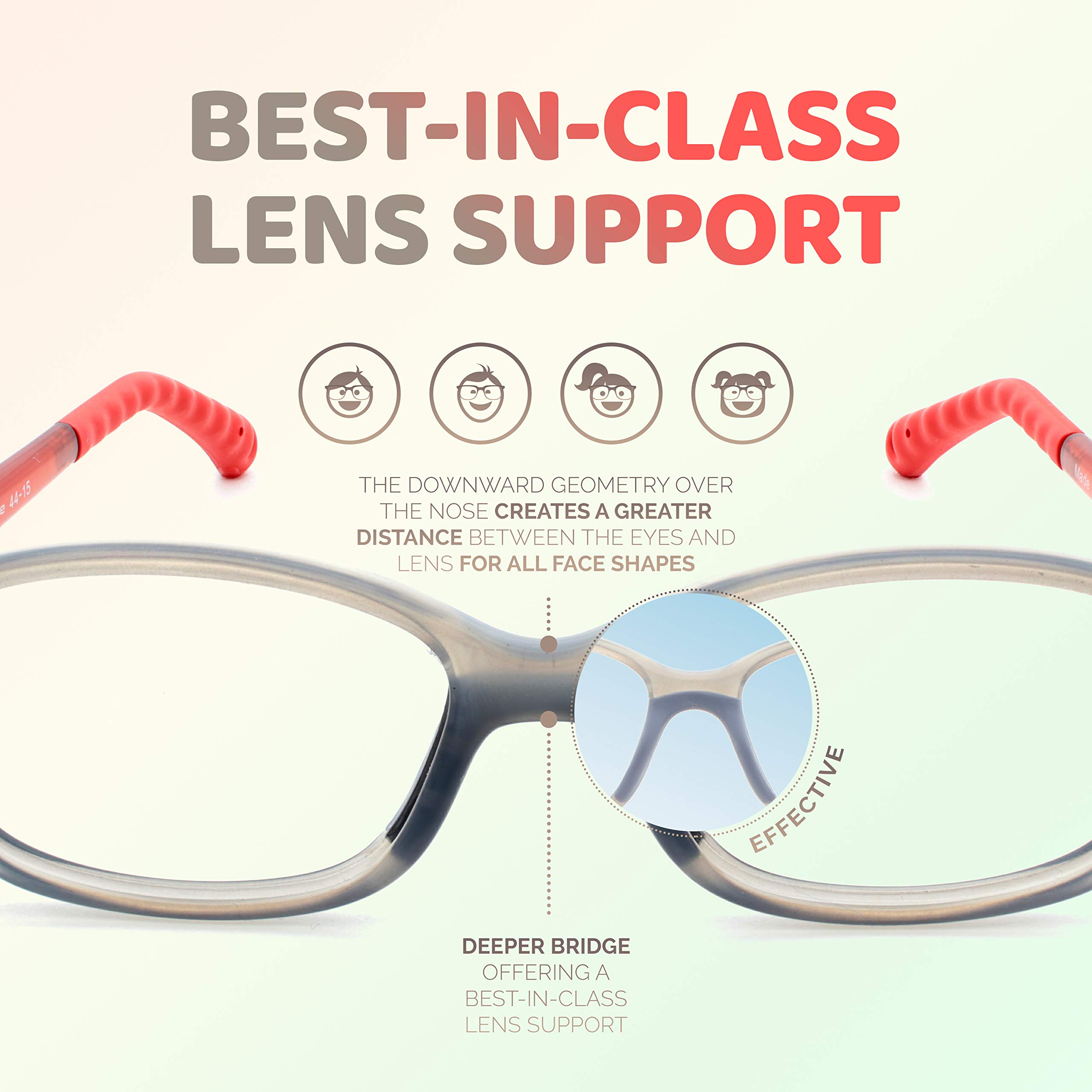 Unbreakable Kids Glasses - Flexible & Durable Children's Eyewear for Active Lifestyles - Perfect for School, Sports & Outdoor Play - Model 3006